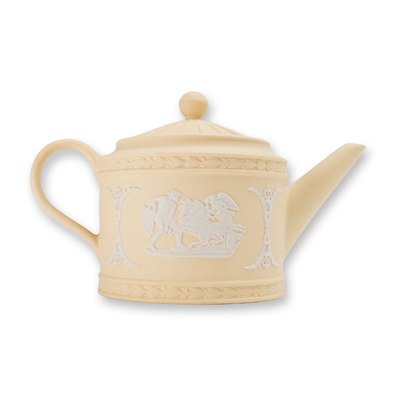 Wedgwood Primrose Jasperware Miniature Lidded Teapot (1 of 4)