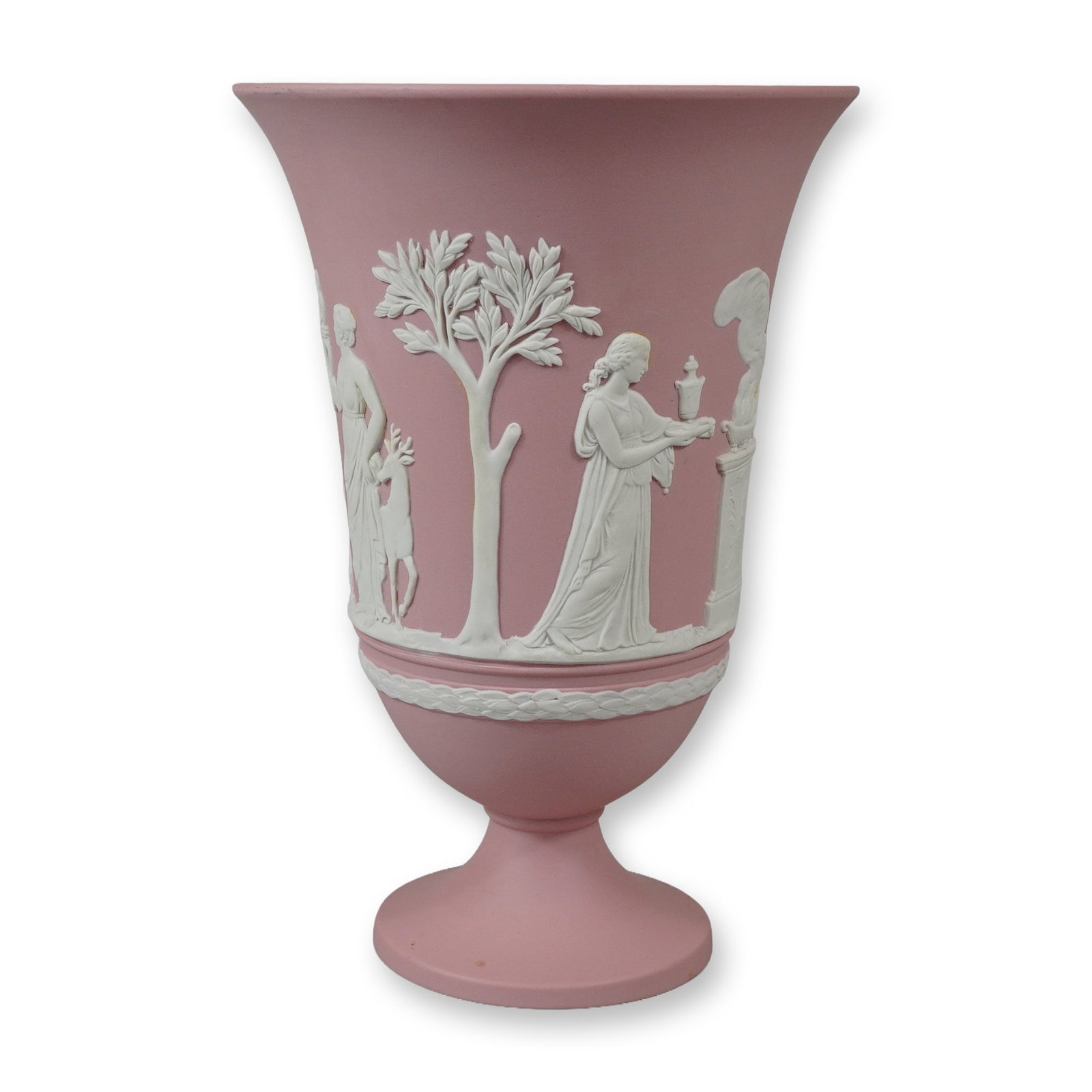 Wedgwood Pink Jasperware Flared Footed Vase (1 of 3)