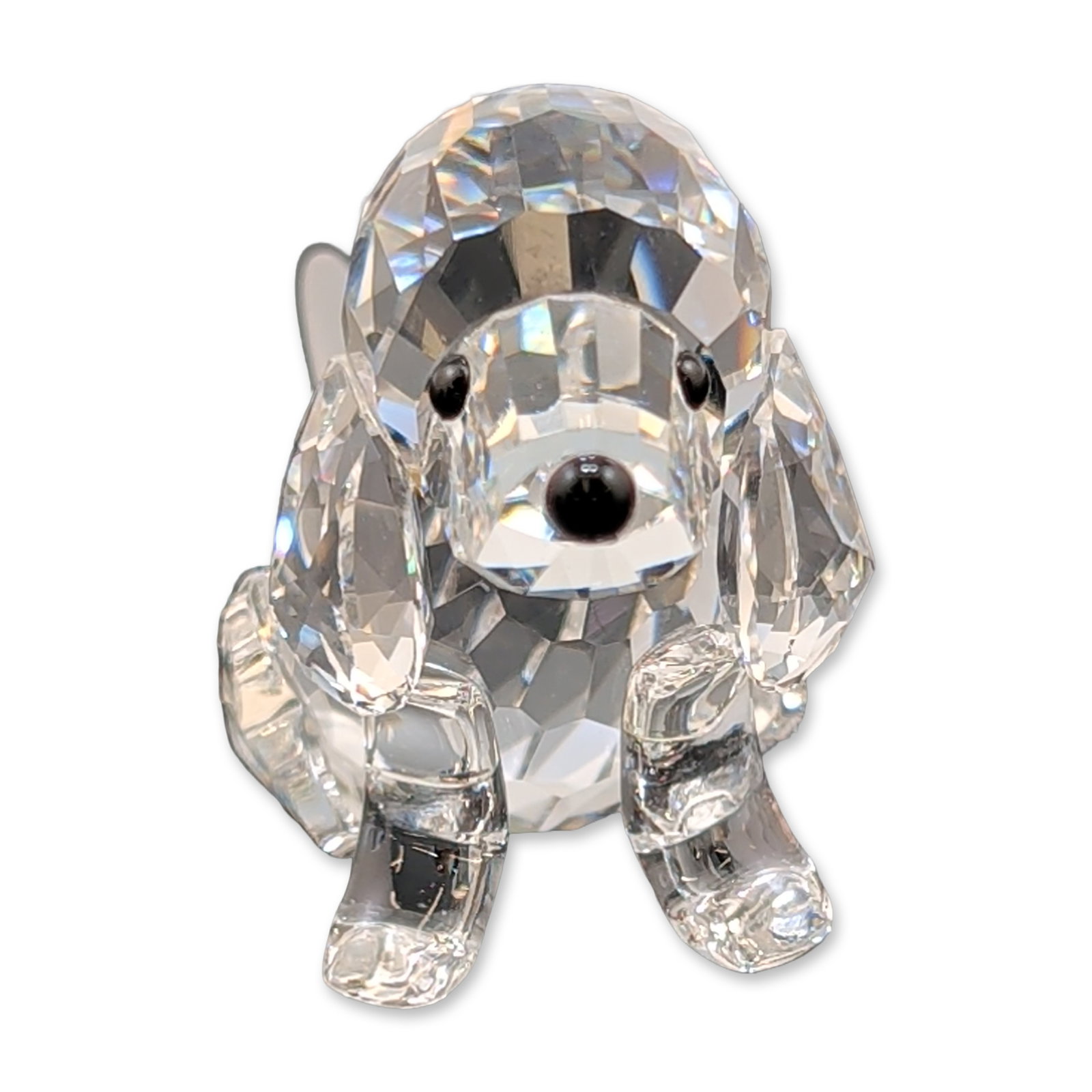 Swarovski Silver Crystal Figurine, Sitting Beagle Puppy (1 of 4)