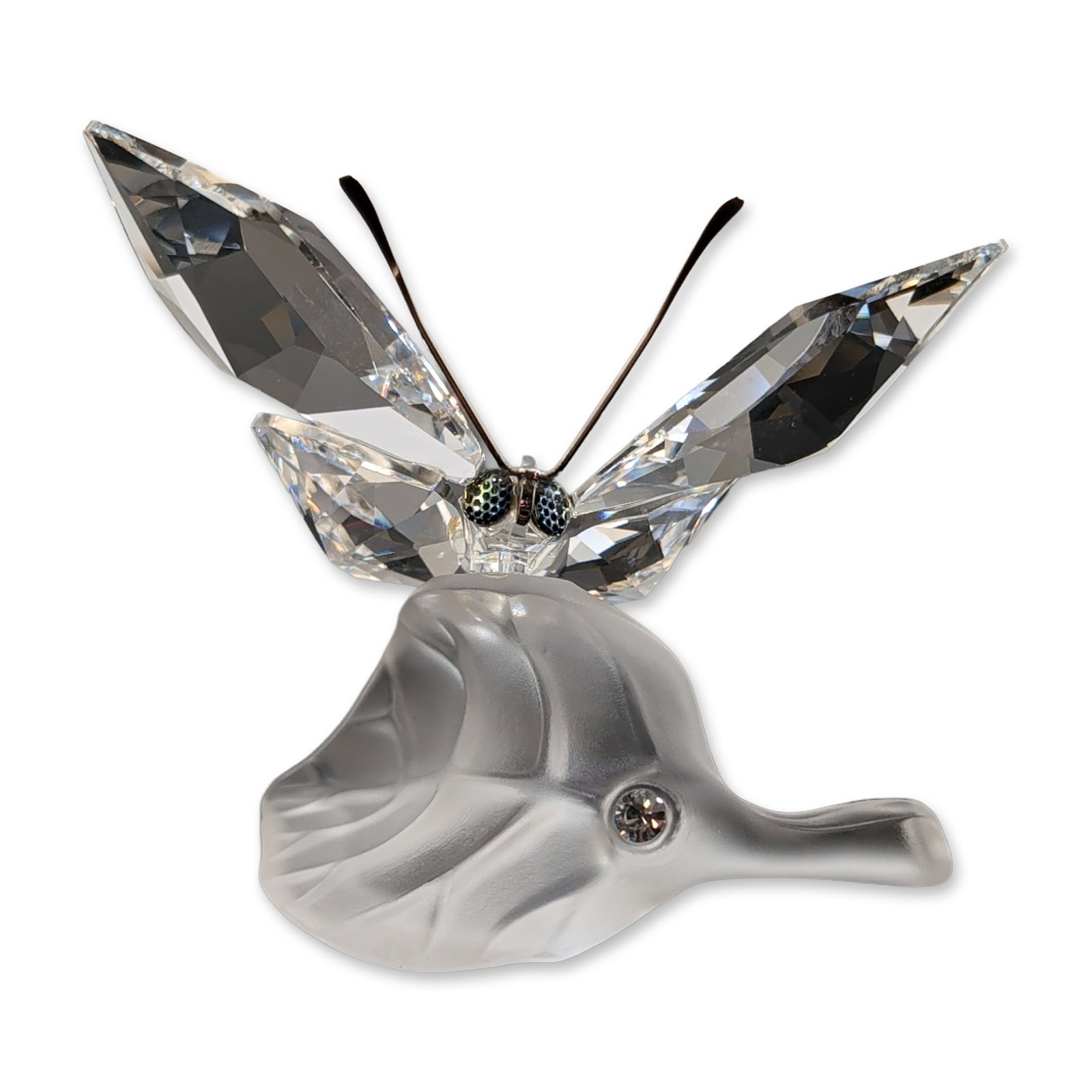 Swarovski Crystal Figurine, Butterfly on Leaf (1 of 5)
