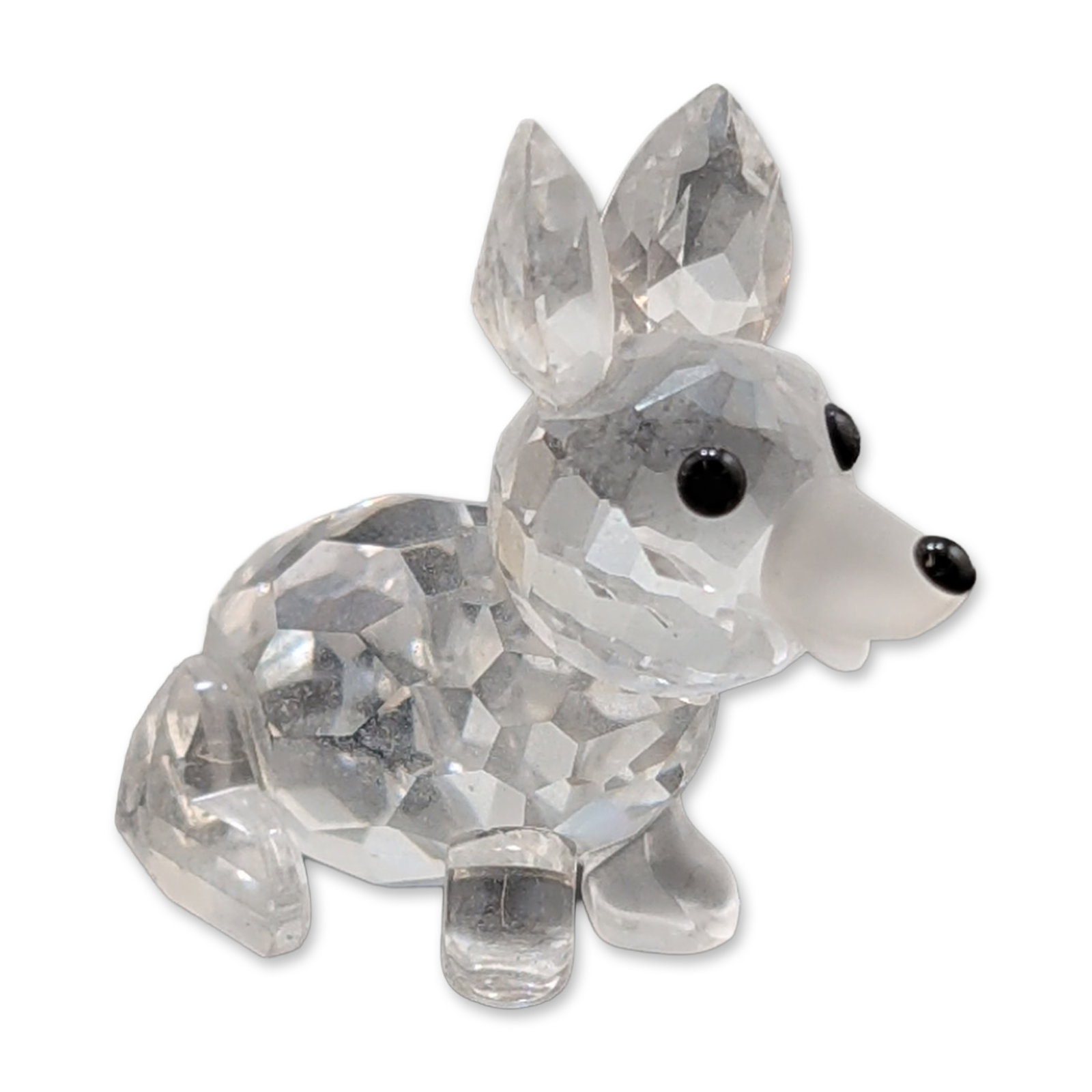 Swarovski Silver Crystal Figurine, Mini Running Fox (1 of 5)