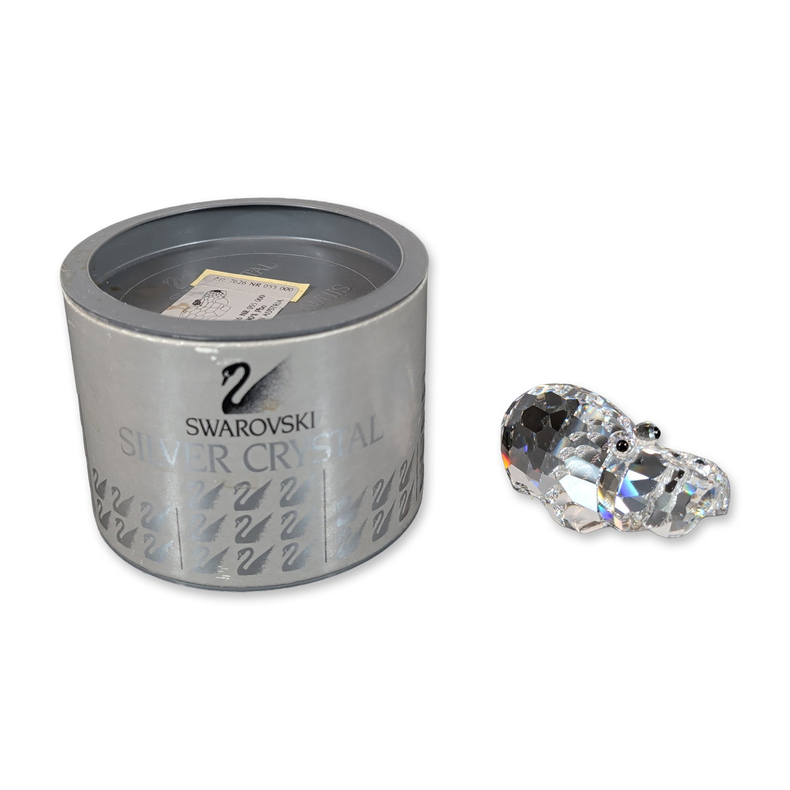 Swarovski Silver Crystal Hippopotamus Figurine (1 of 5)