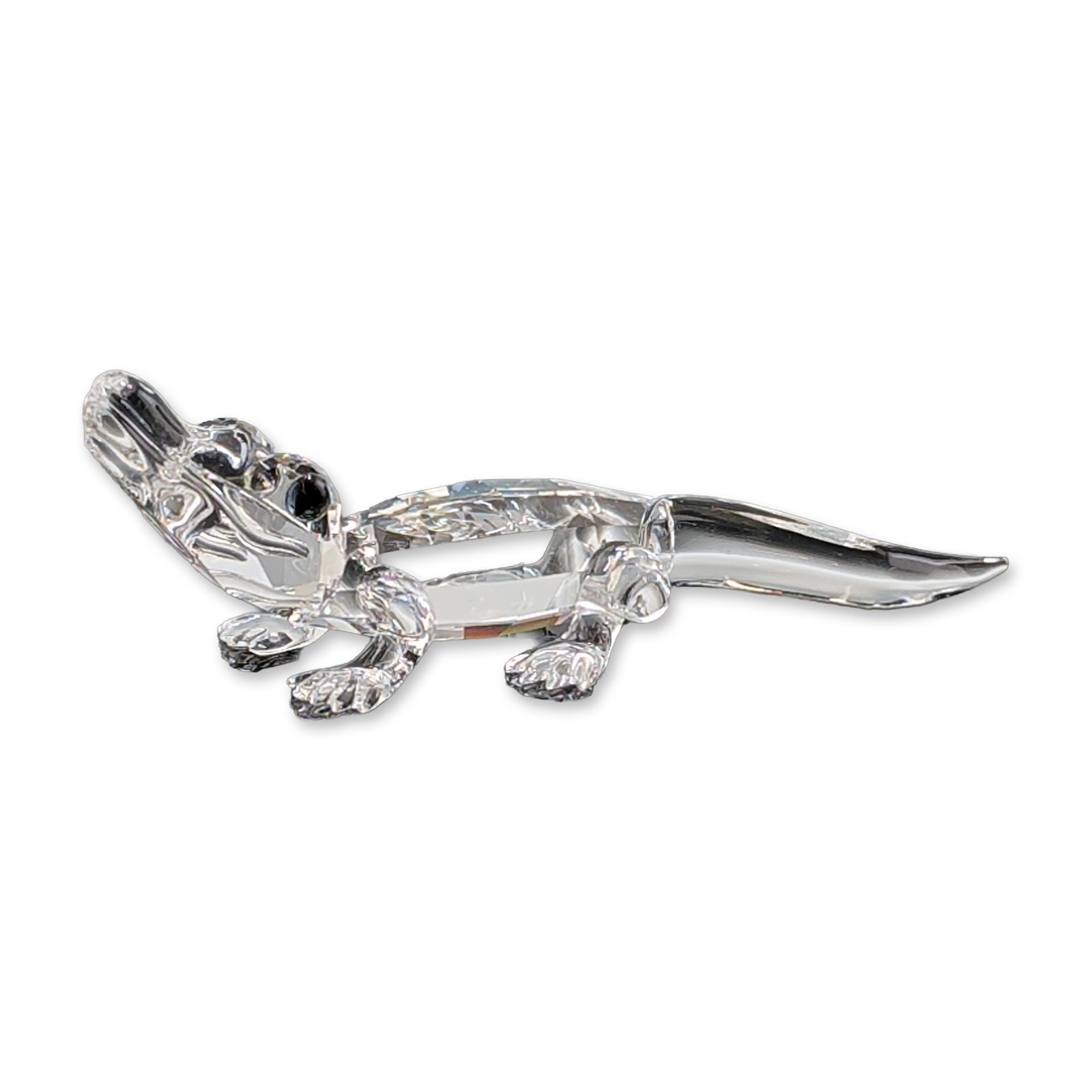 Swarovski Silver Crystal Miniature Alligator Figurine (1 of 6)