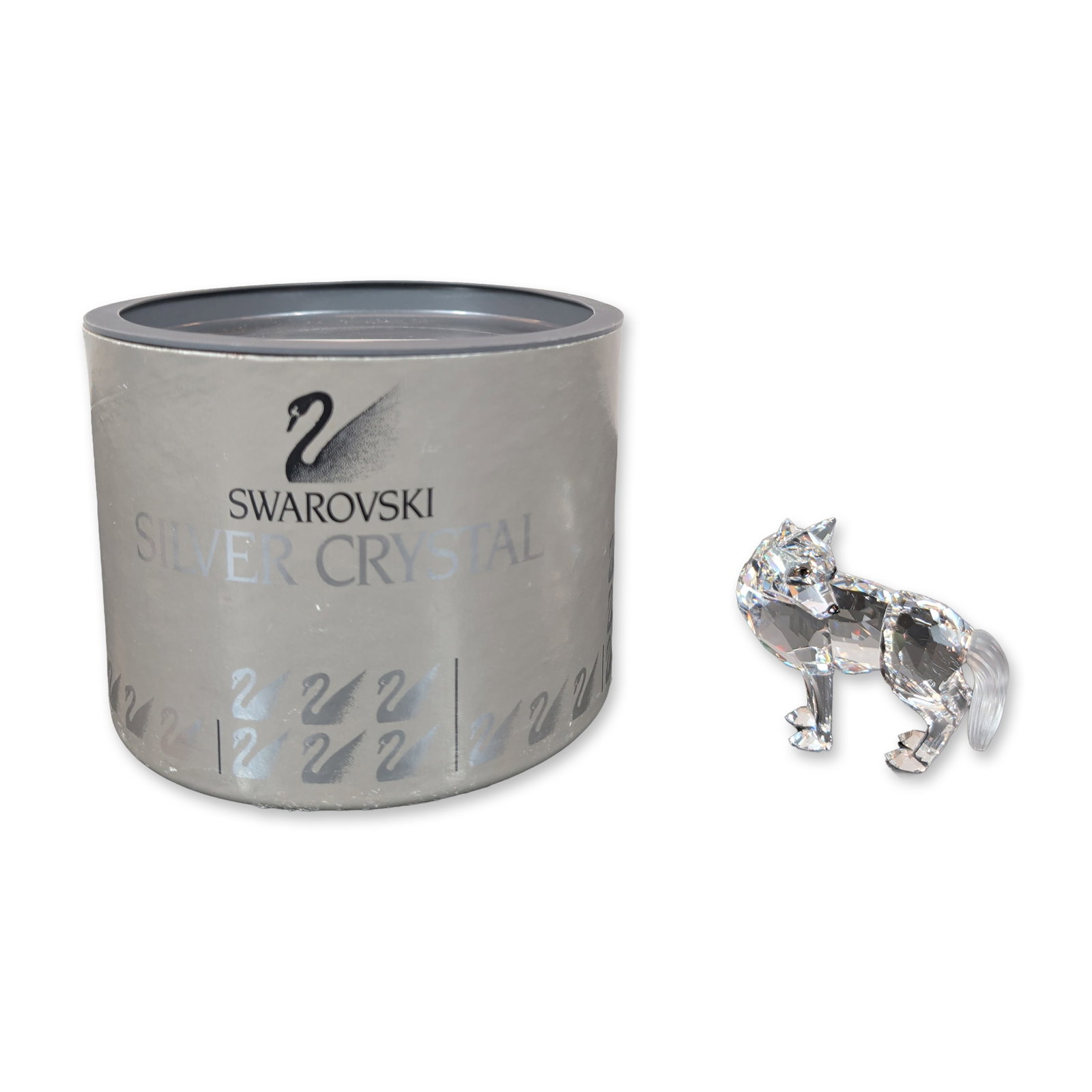 Swarovski Silver Crystal Wolf Figurine (1 of 6)