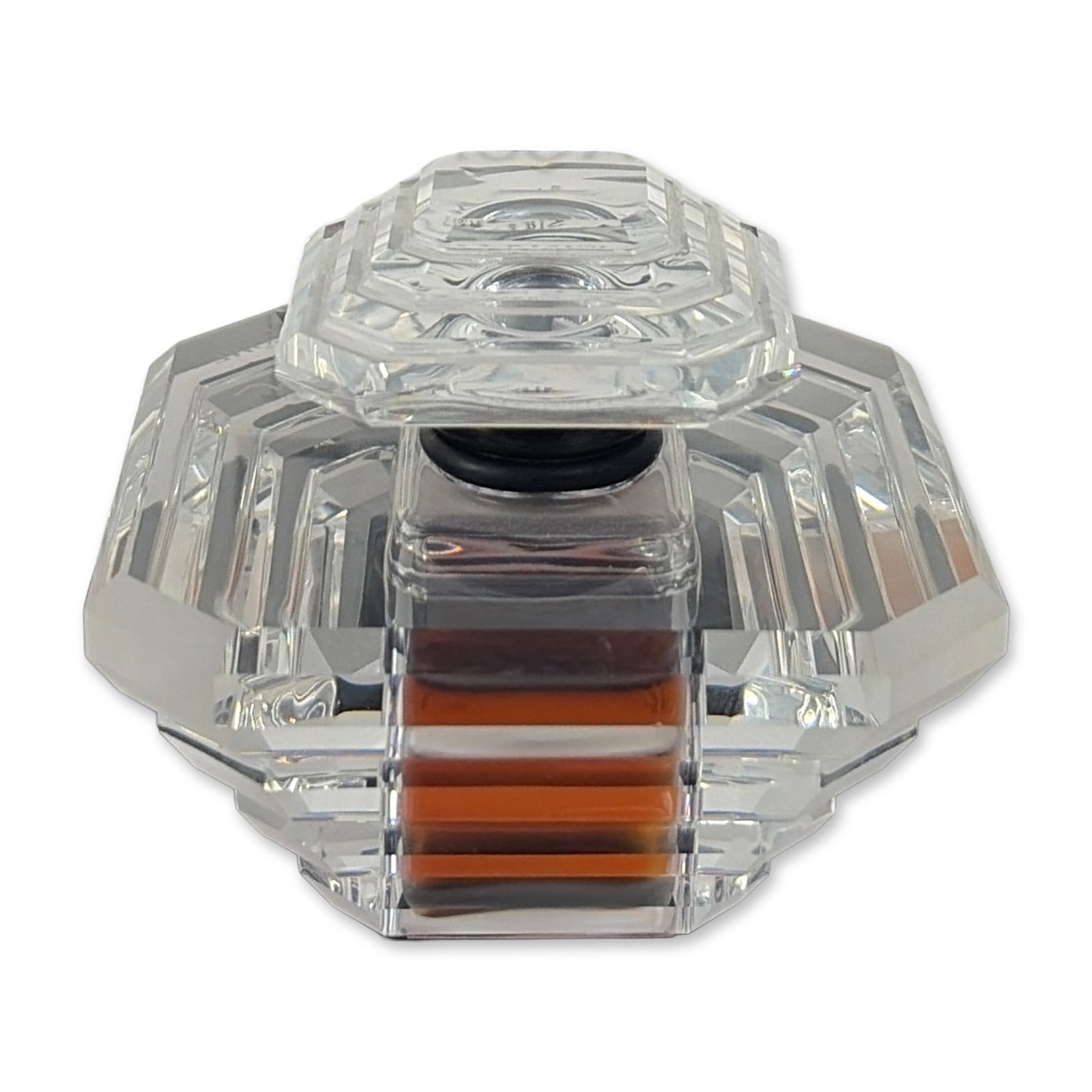 Lancome Swarovski Tresor Crystal Perfume Bottle: Lancome Paris released a limited edition fragrance bottle in collaboration with Swarovski. The Tresor Hologram Crystal Bottle showcases a sleek, stepped design crafted from high-purity crystal. It hol