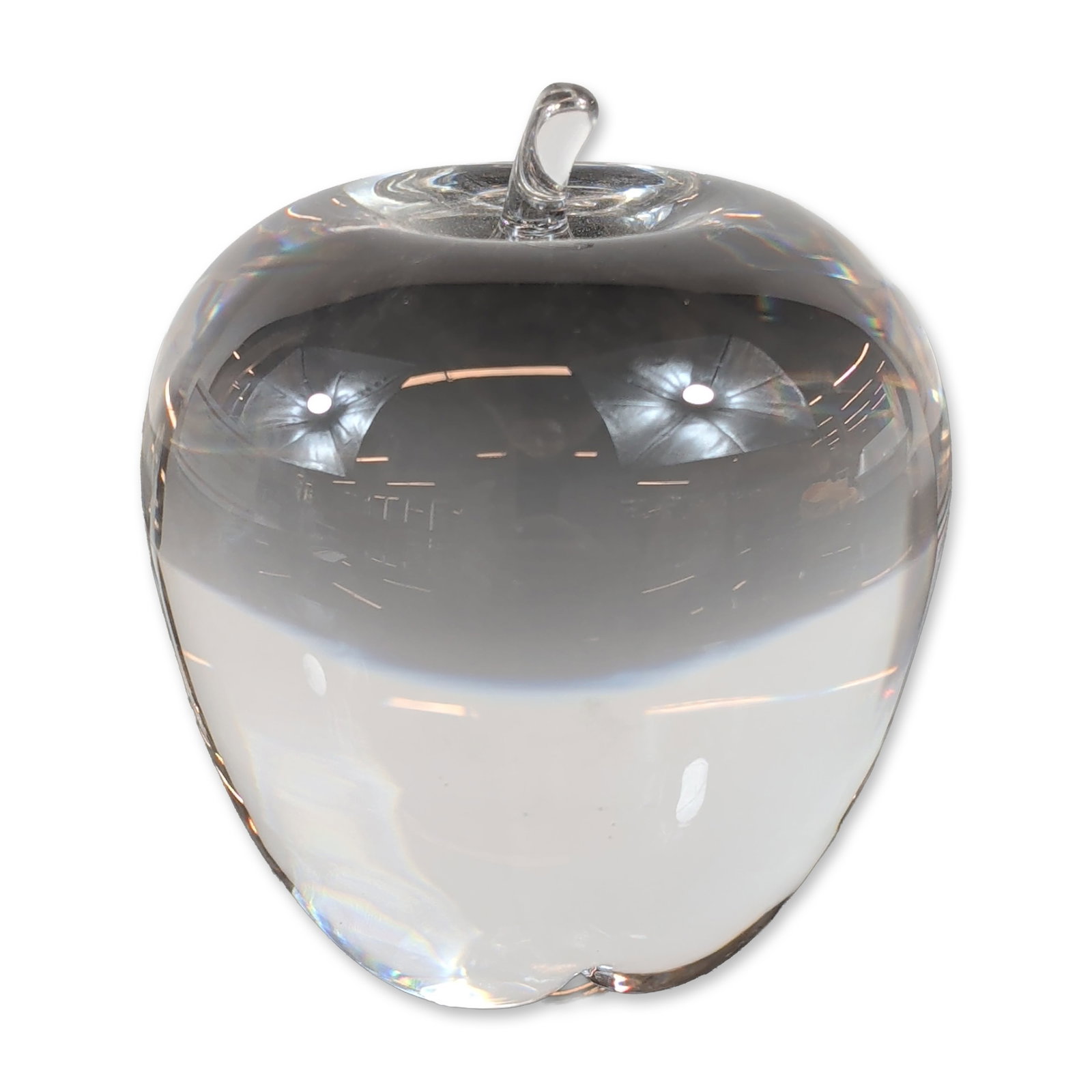 Steuben Signed Crystal Apple Paperweight (1 of 4)