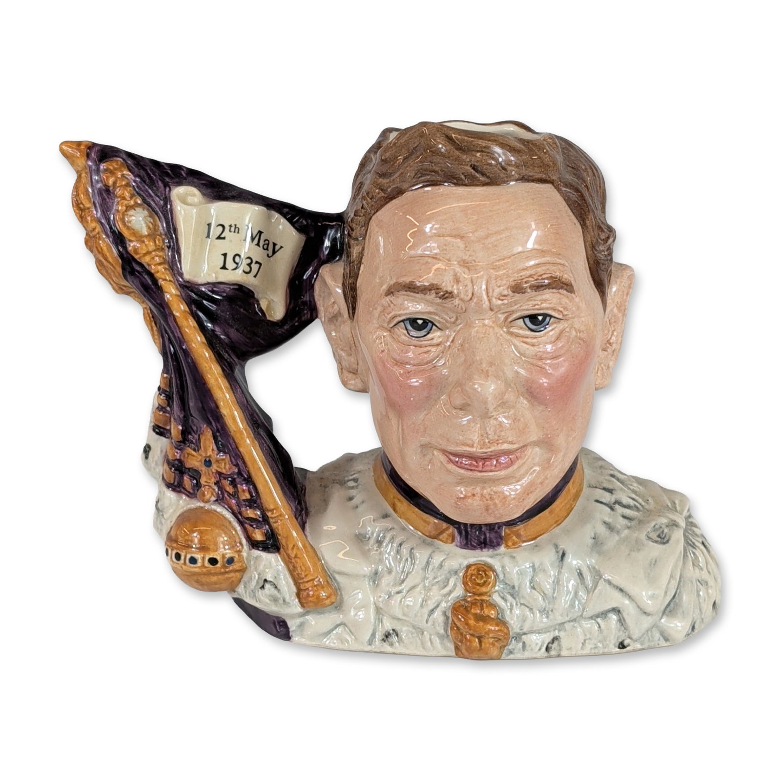 Royal Doulton King George VI Coronation Small Character Jug D7167 (1 of 3)