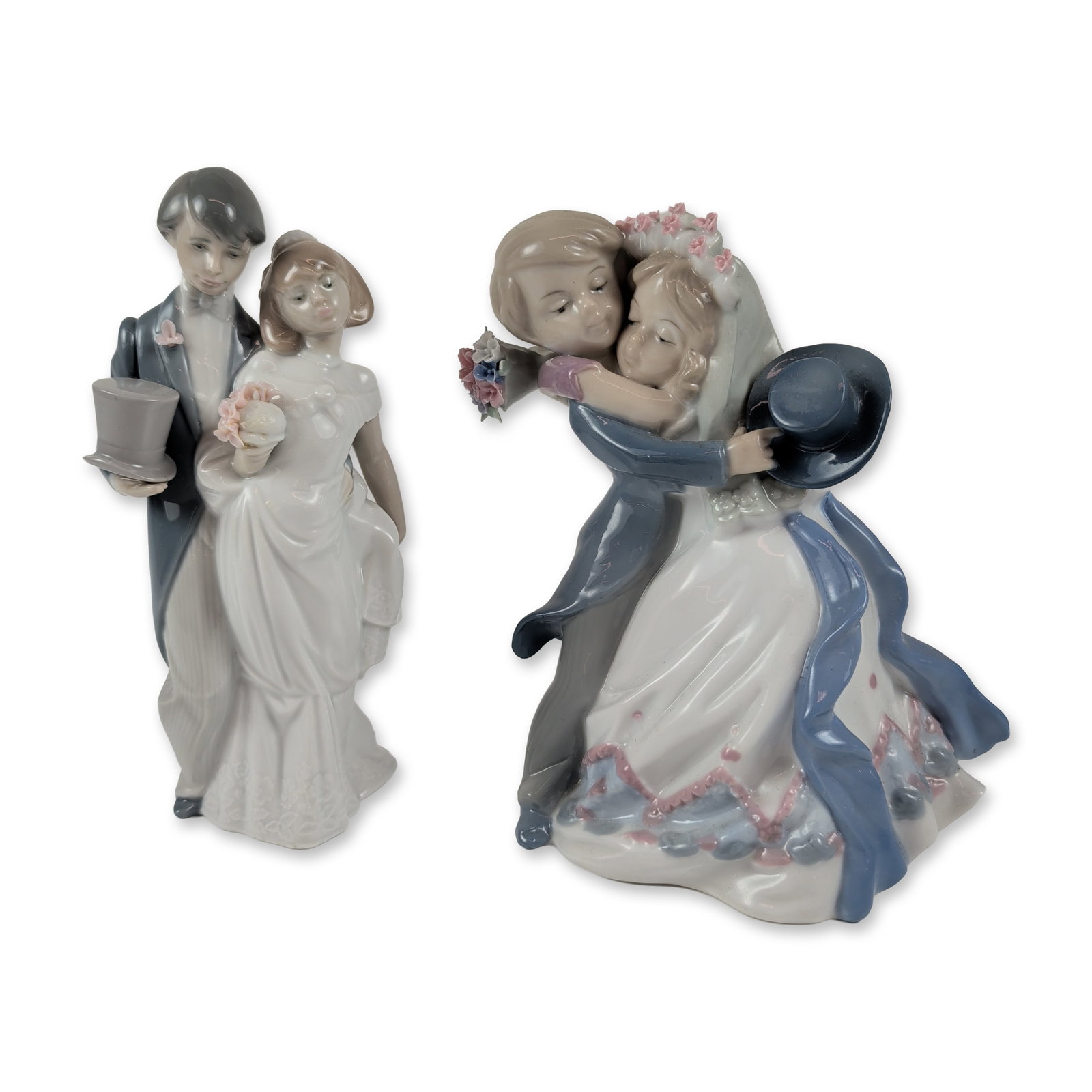 Pair of Spanish Porcelain Wedding Figurines (1 of 4)