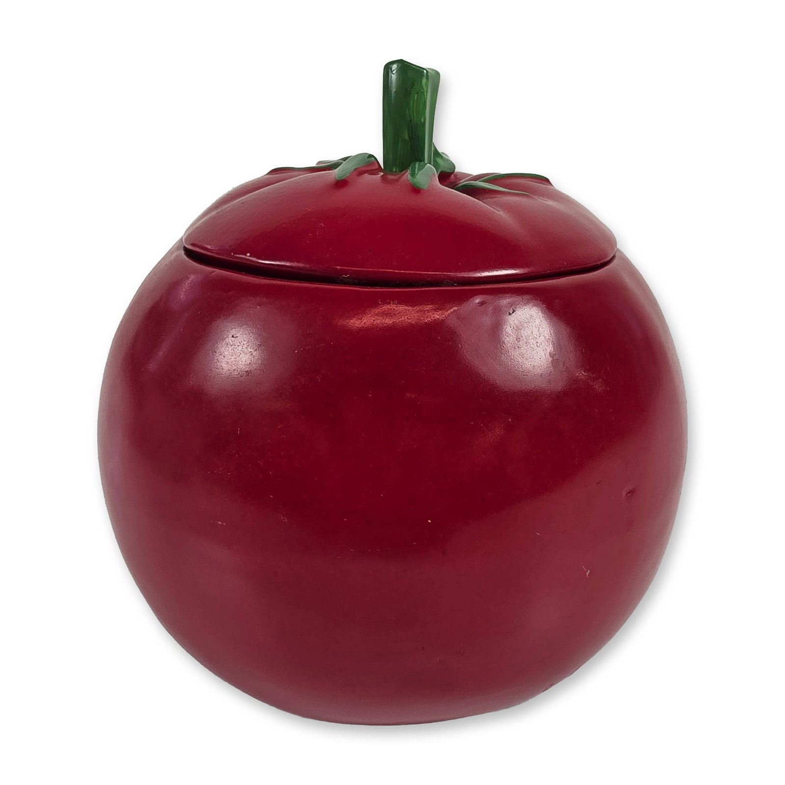 McCoy Pottery Red Ceramic Tomato Cookie Jar (1 of 4)