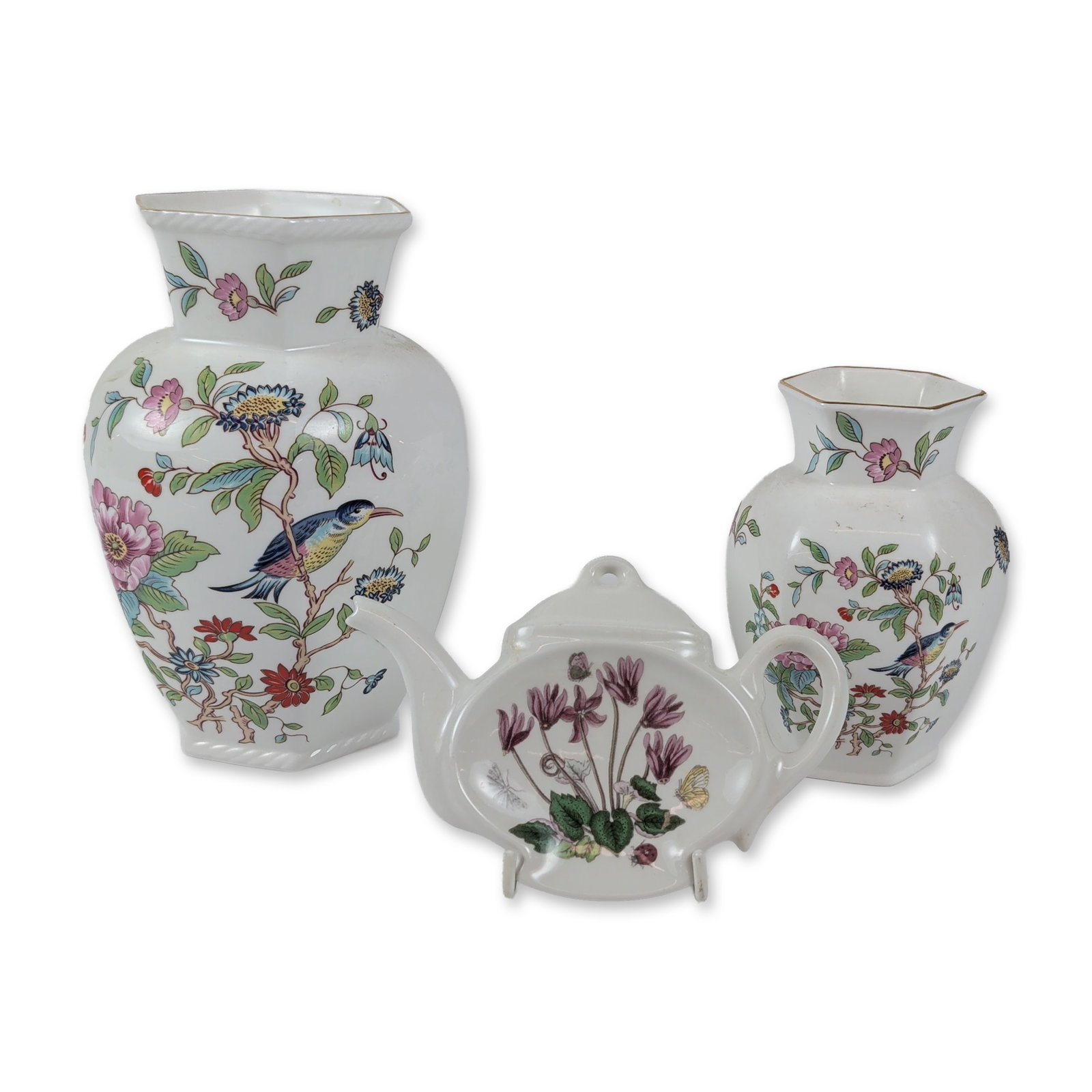 3pc Aynsley and Portmeirion Floral Porcelain Tablware (1 of 6)