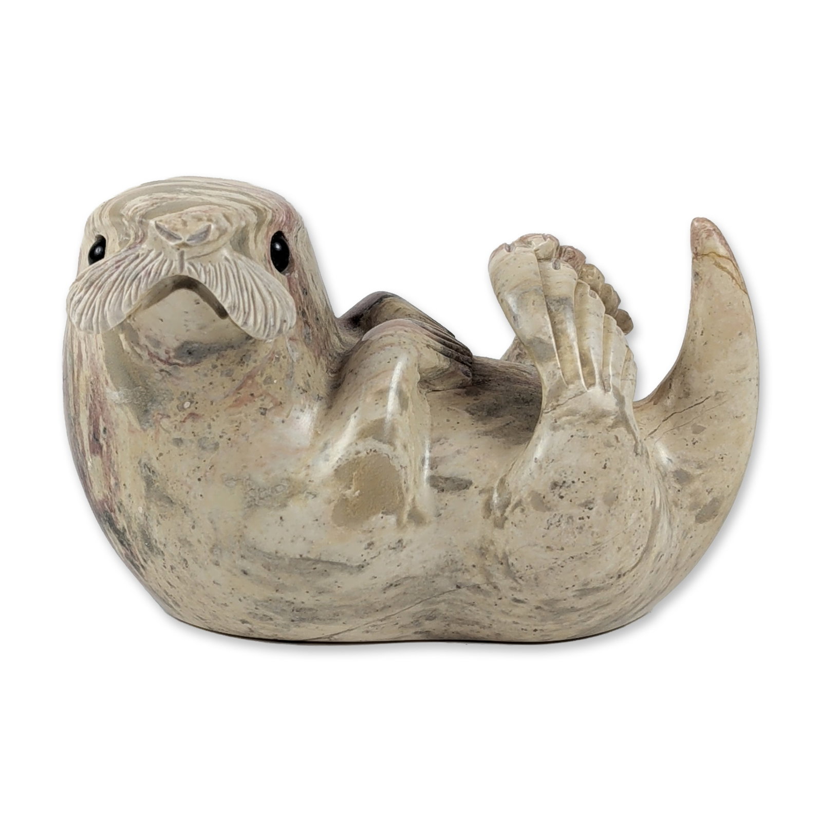 Eddie Lee Hand-carved Soap Stone Sea Otter Sculpture (1 of 4)