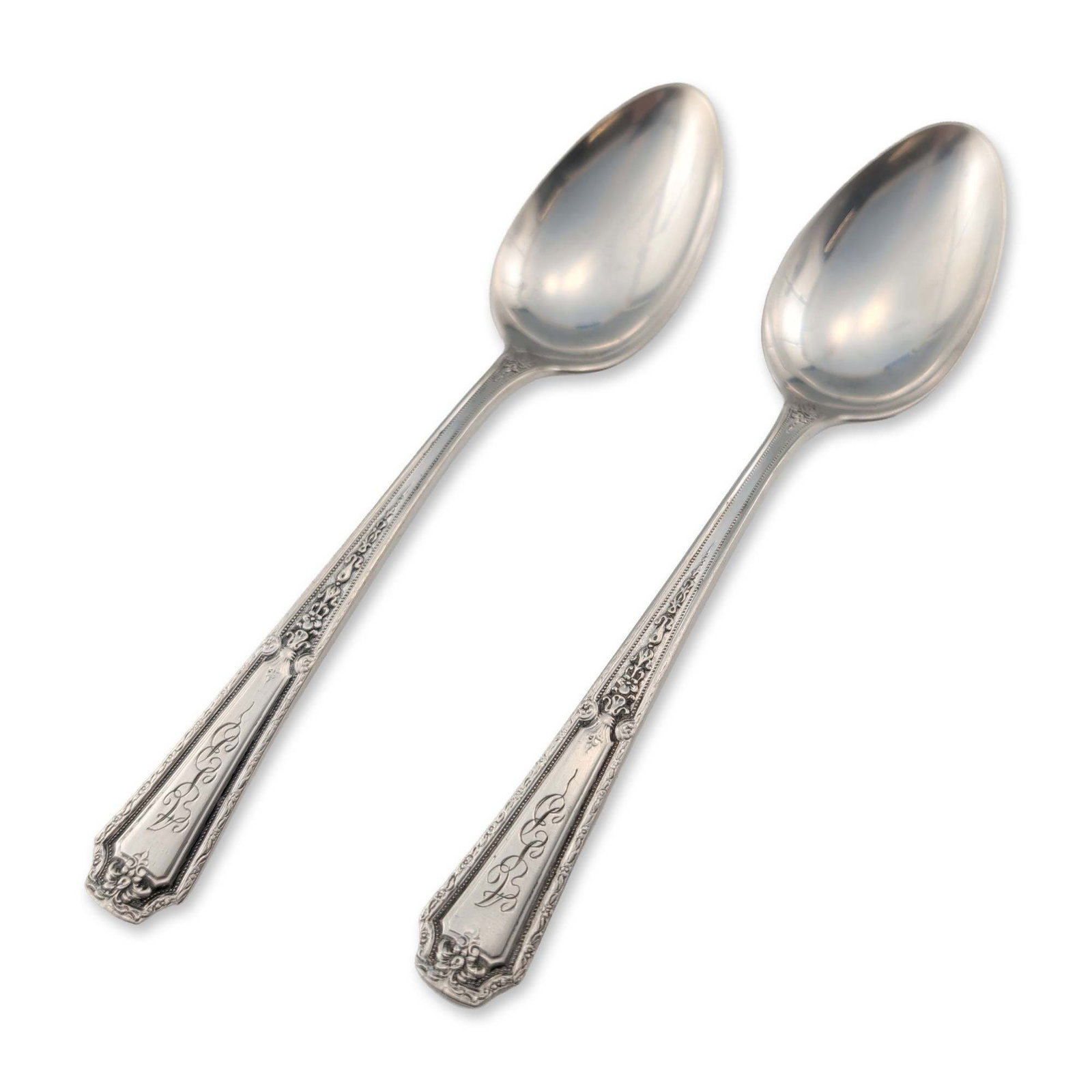 Pair of Towle Sterling Silver Louis XIV Pattern Tablespoons (1 of 4)