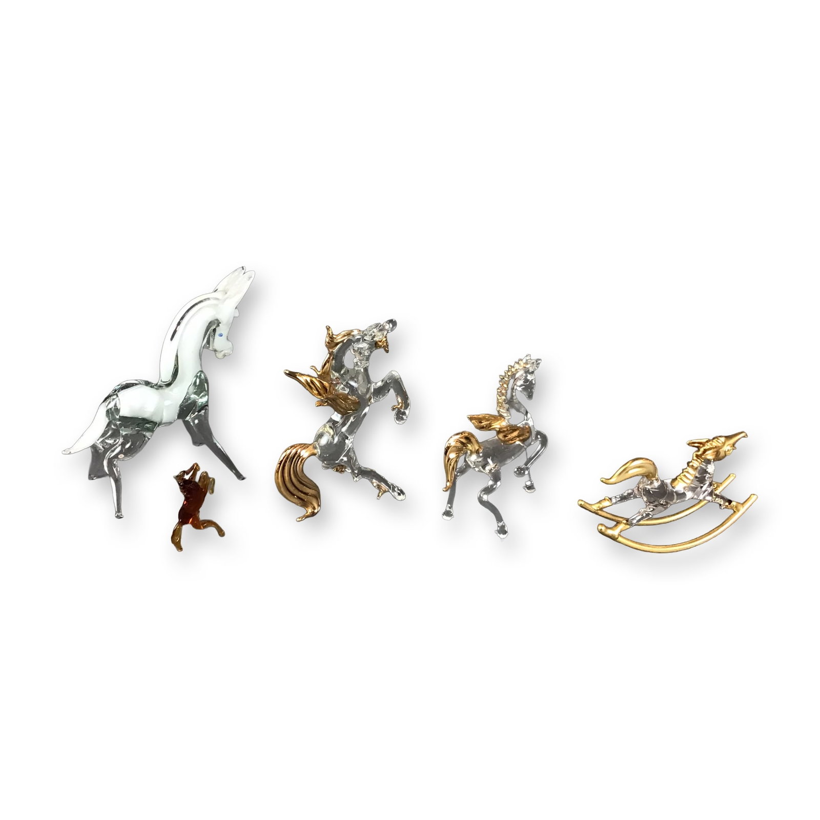 5pc Hand Blown Glass Animal and Mythical Creature Figurines (1 of 3)