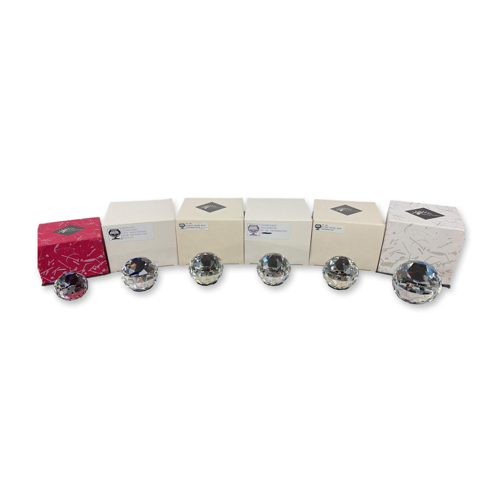 6pc Collection of Swarovski Arribas Bros. Disney Crystal Paperweights (1 of 8)