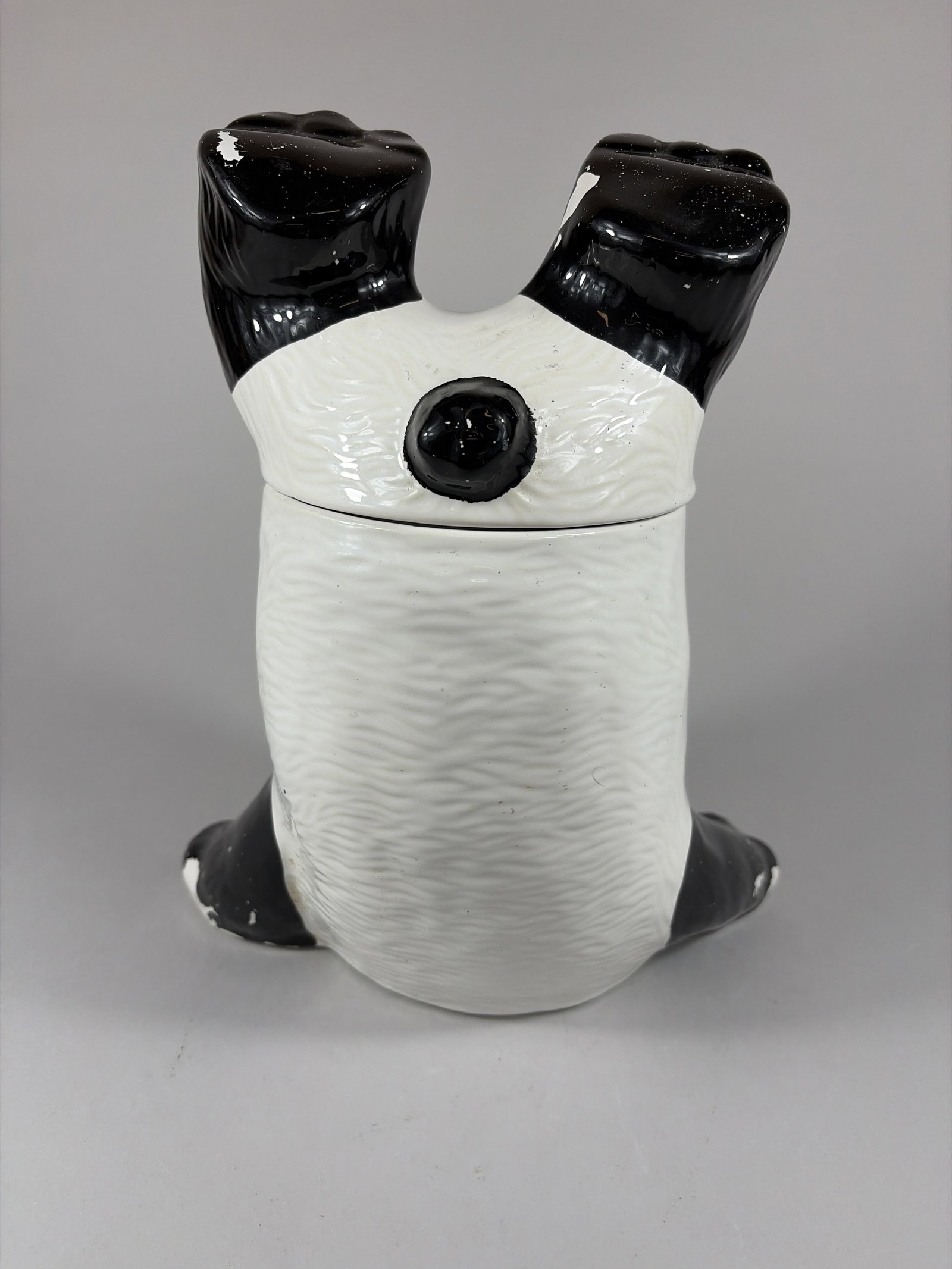 McCoy Ceramic Upside Down Panda Cookie Jar - 2