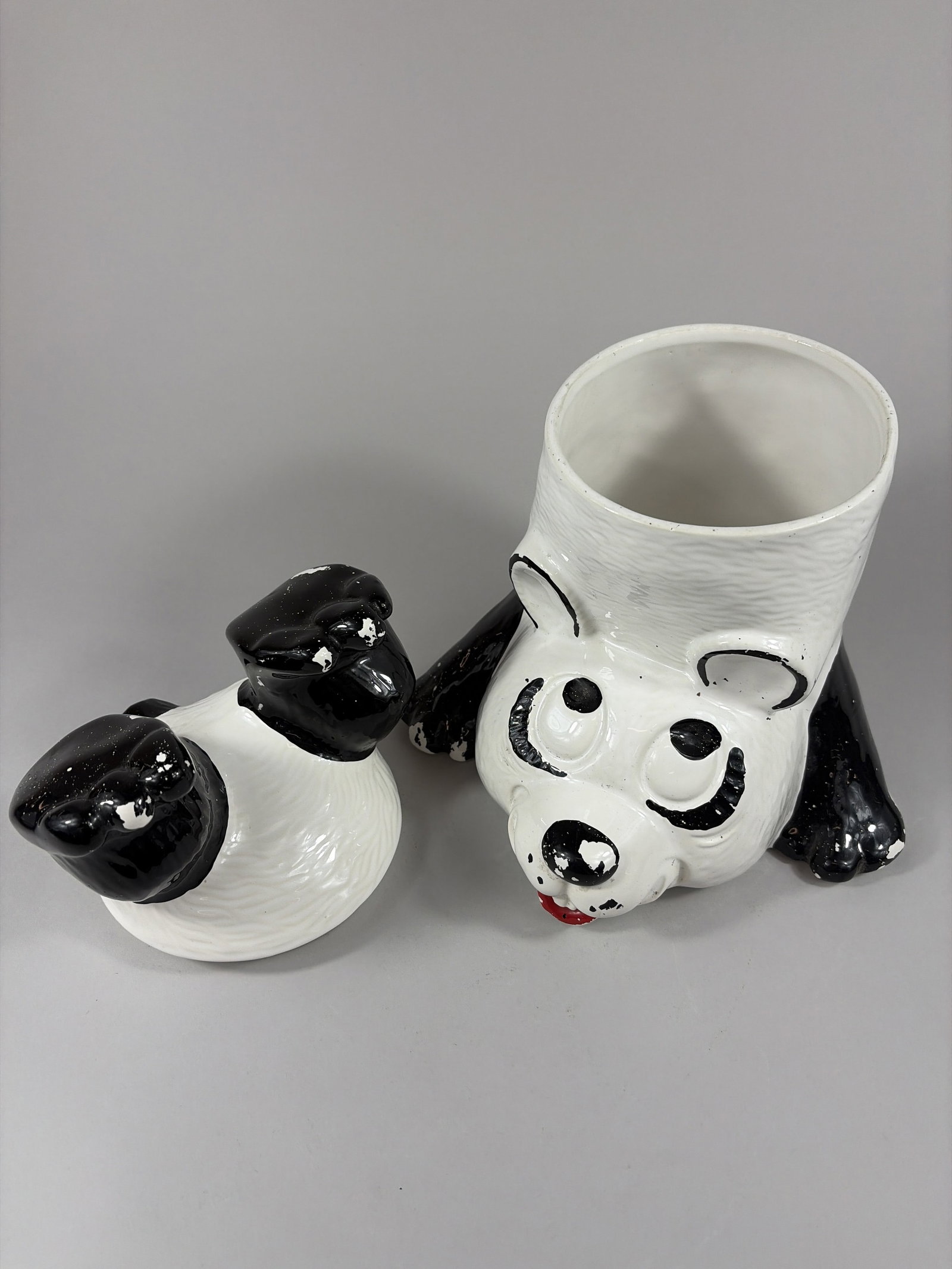 McCoy Ceramic Upside Down Panda Cookie Jar - 3