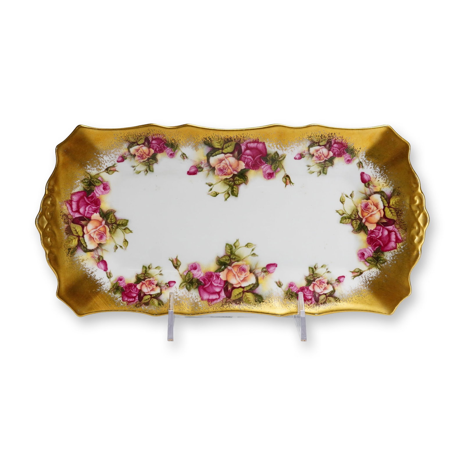 Wedgwood Royal Chelsea Bone China Platter, Golden Rose (1 of 4)