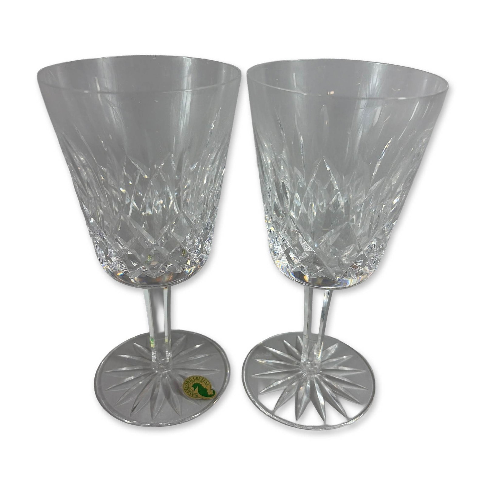 Pair of Waterford Lismore Crystal Wine Goblets (1 of 3)