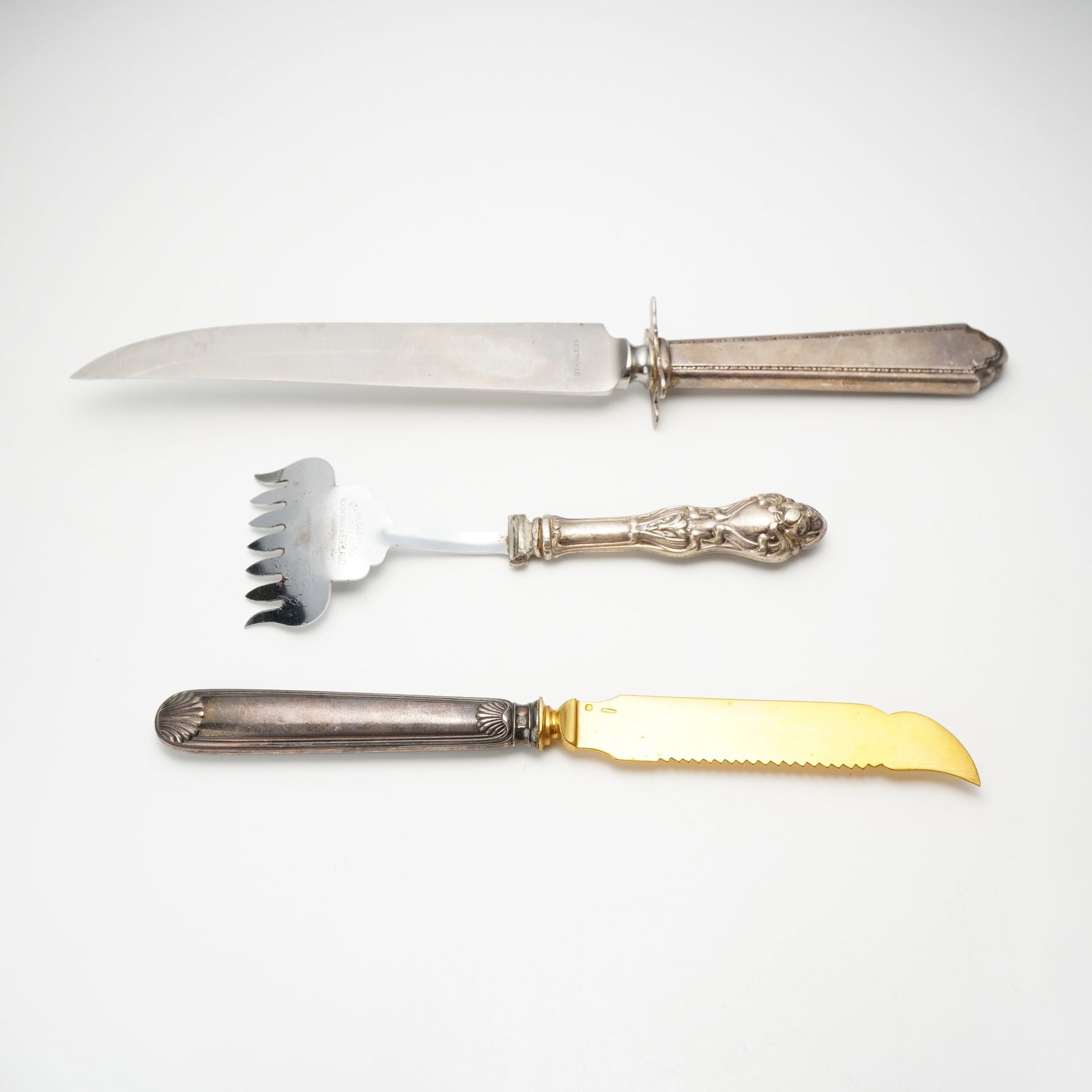 Three Sterling Handled Serving Utensils - 2
