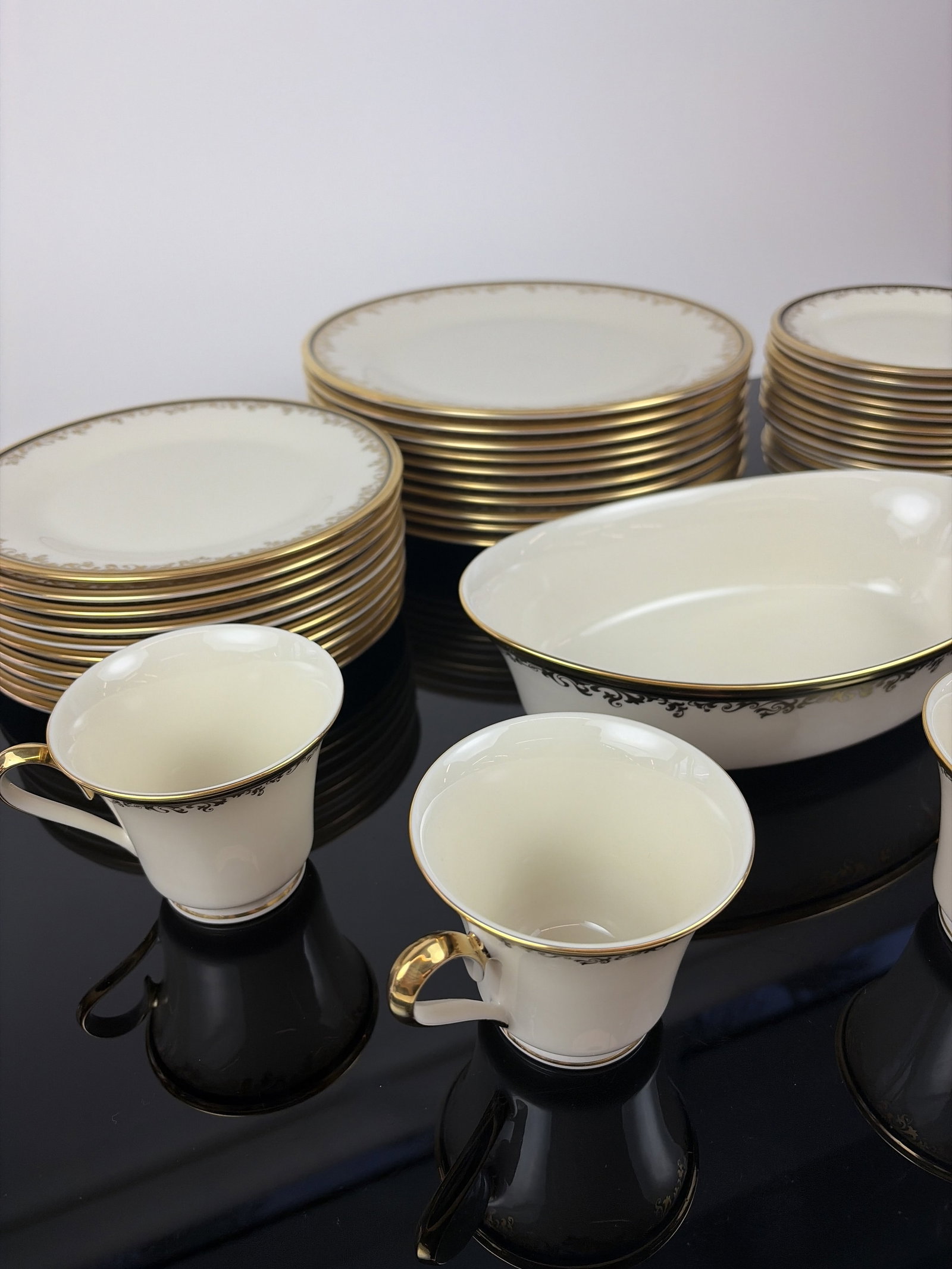 41pc Lenox Eclipse Dimension Collection China Dinnerware Set - 2