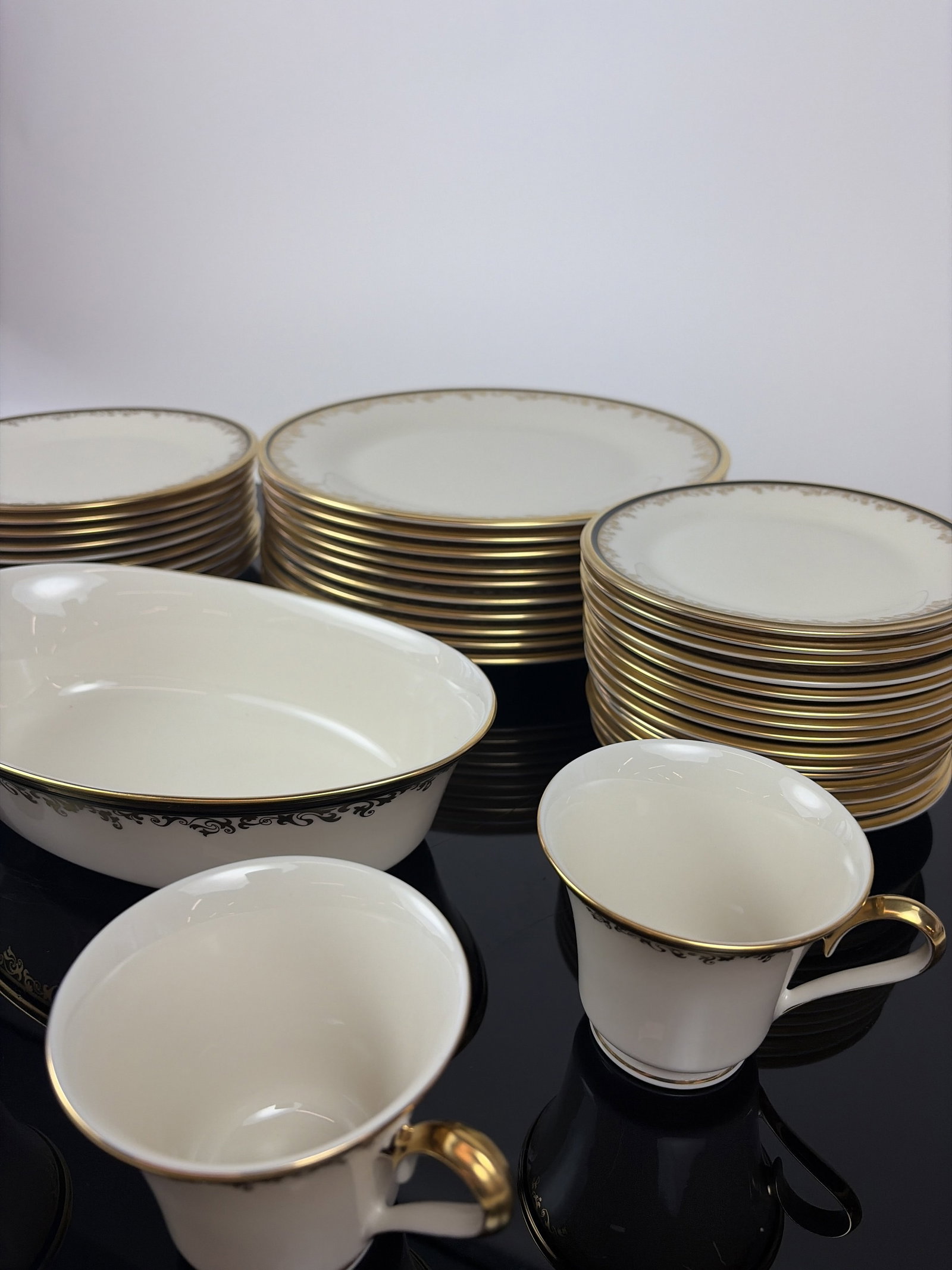41pc Lenox Eclipse Dimension Collection China Dinnerware Set - 3