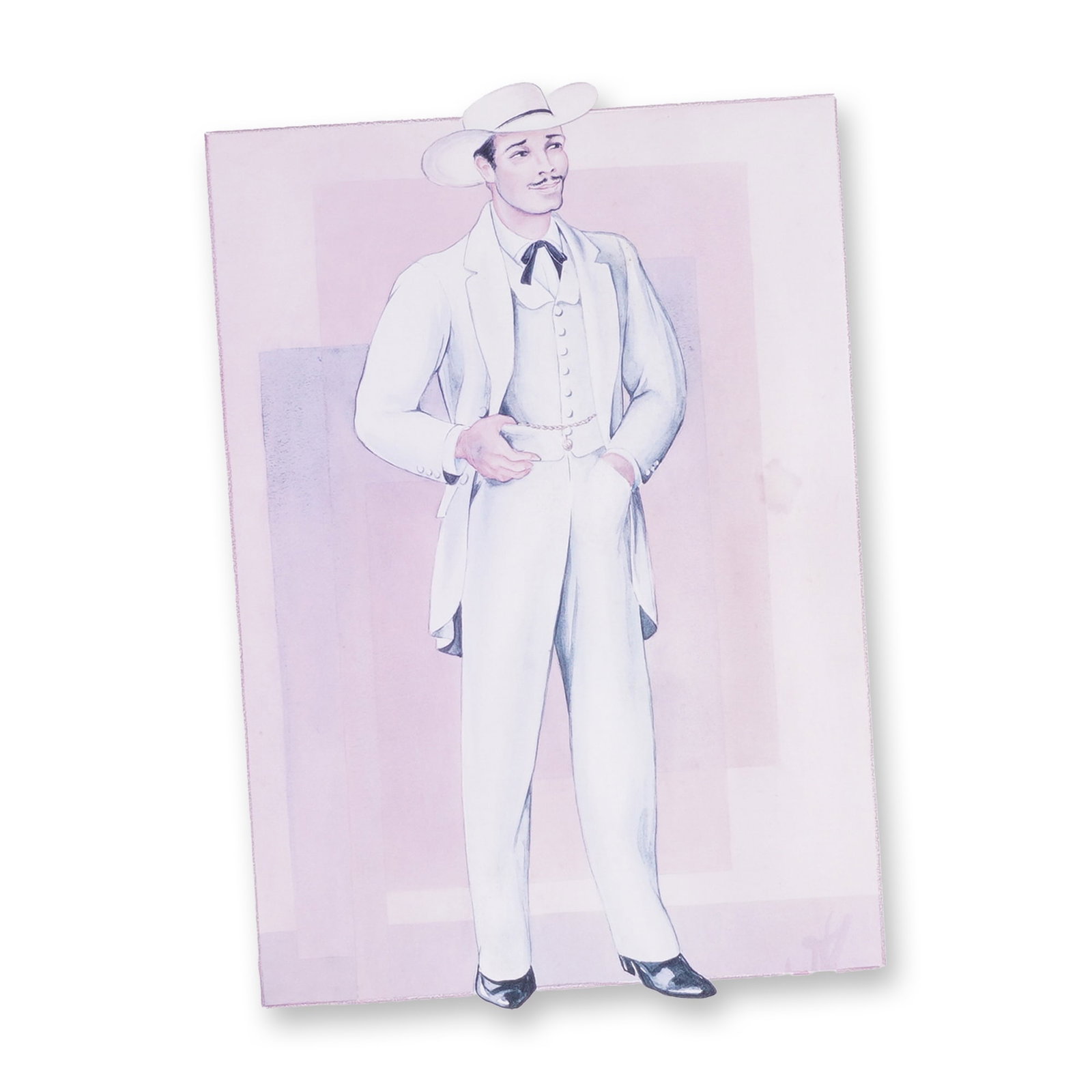 Walter Plunkett Gone with the Wind Rhett Butler Costume Design Lithograph (1 of 8)