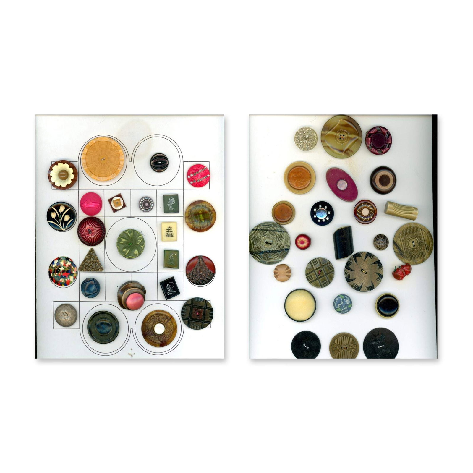 A SELECTION OF OLD CELLULOID BUTTONS (1 of 3)