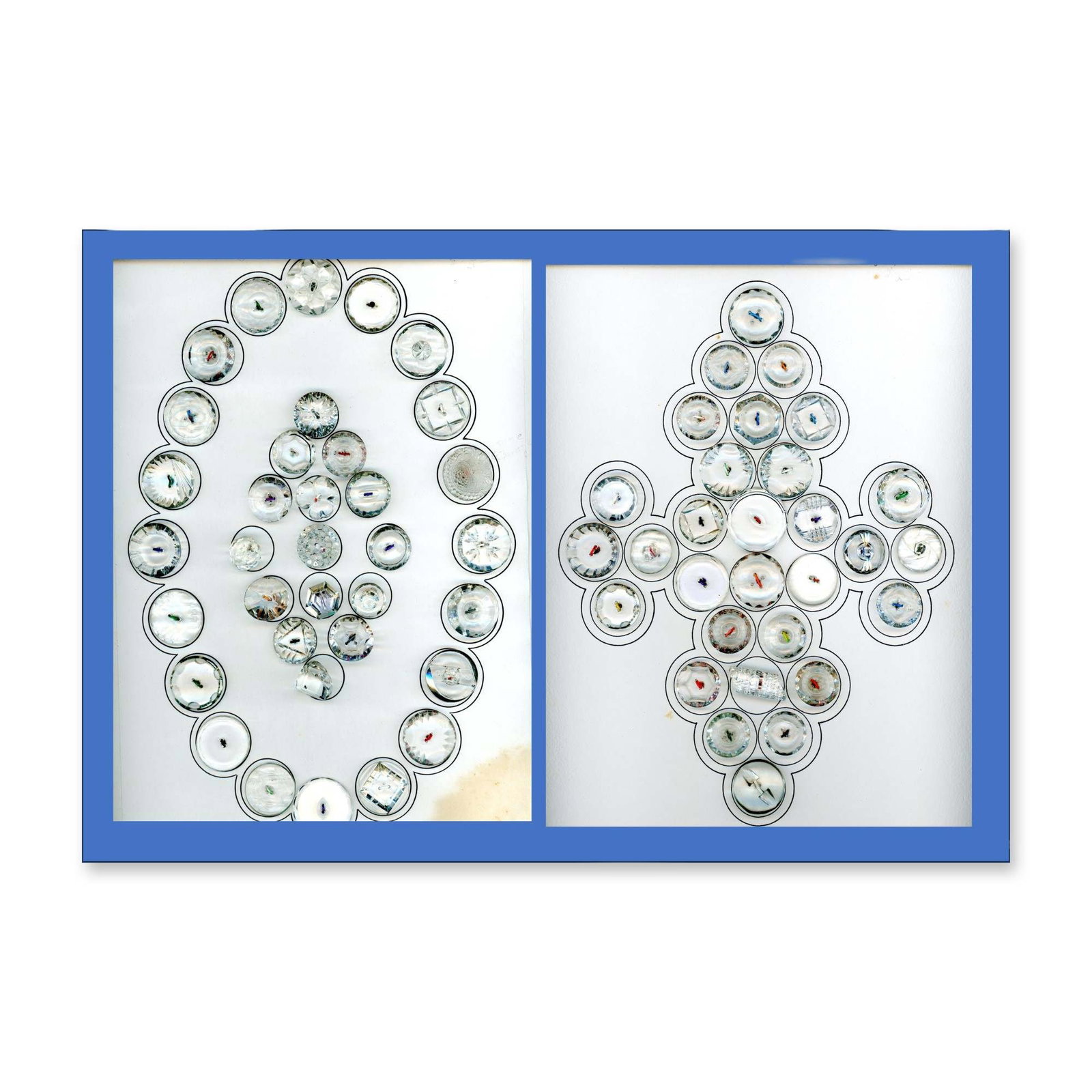 2 CARDS OF BEAUTIFUL VIBRANT GLASS BUTTONS (1 of 3)