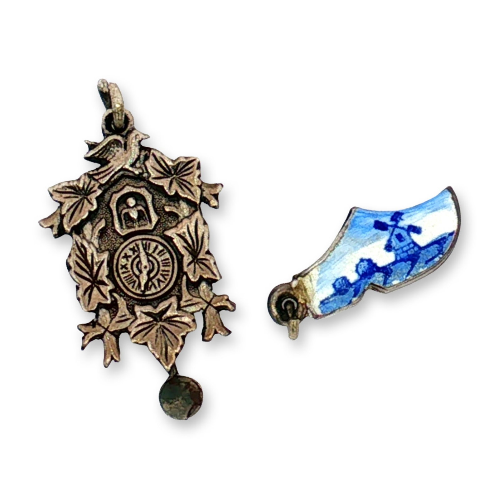 2pc Silver Miniature European-Themed Charms (1 of 3)