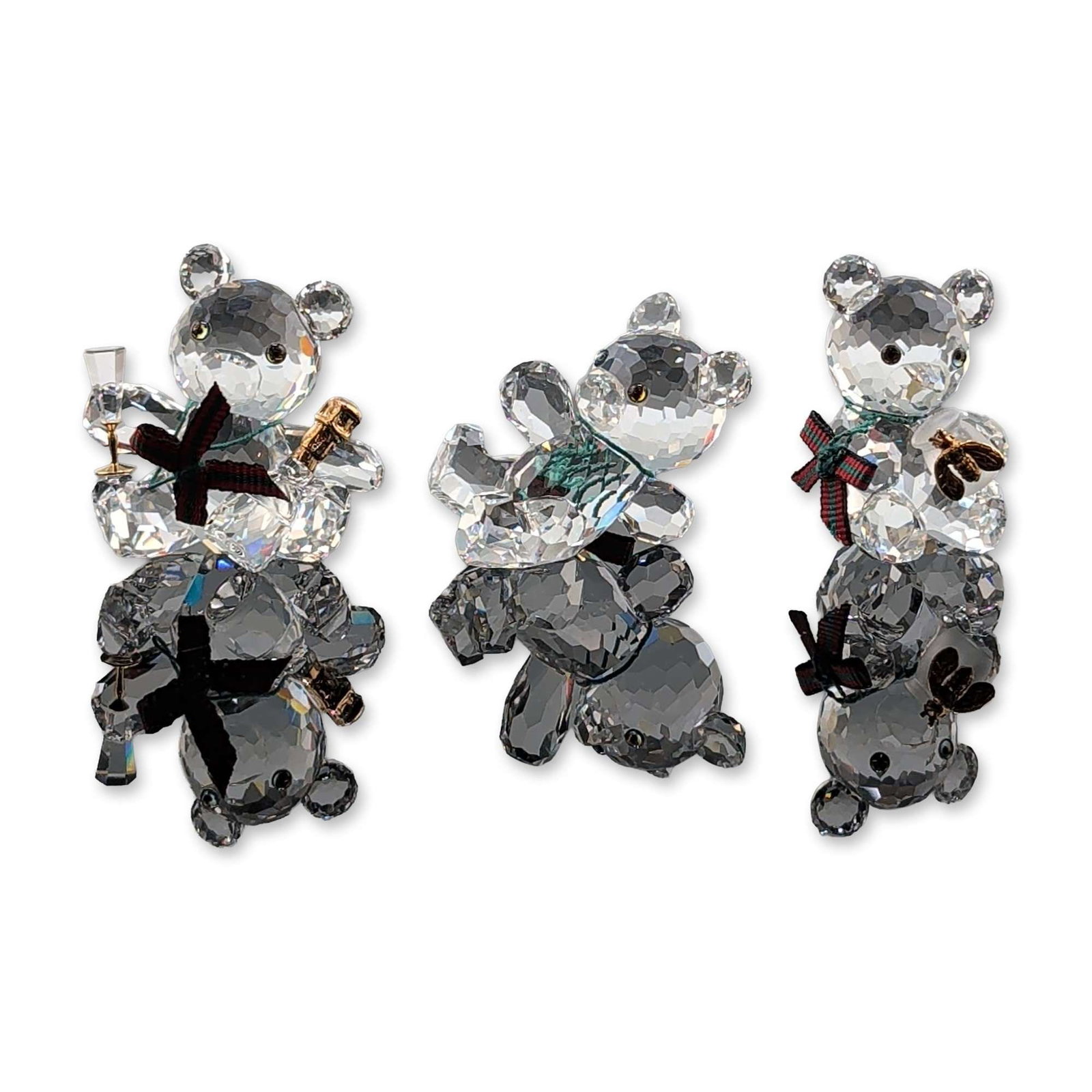Trio of Swarovski Kris Bear Crystal Figurines (1 of 6)