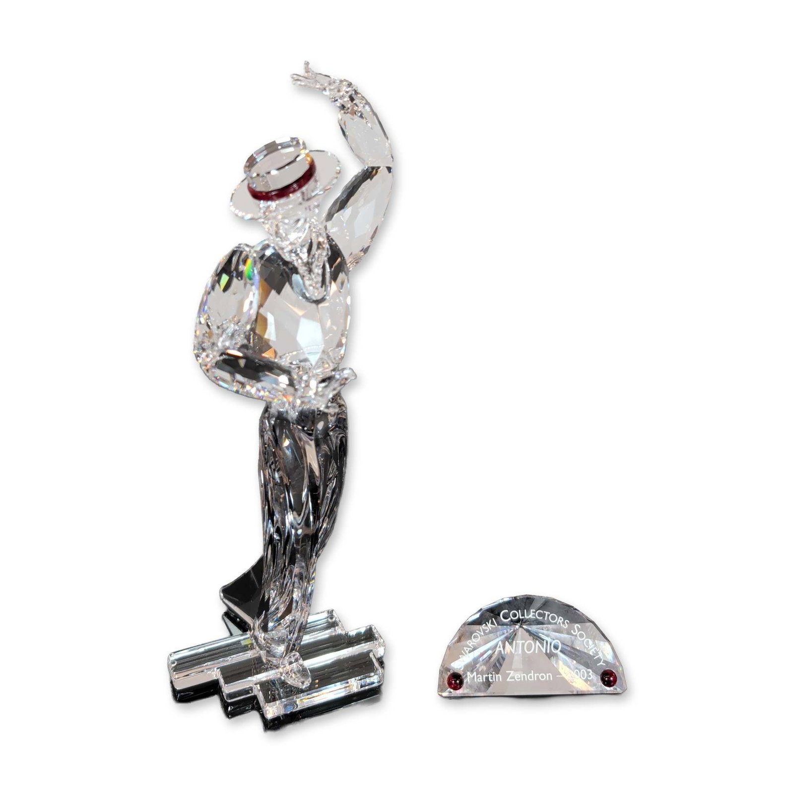 Swarovski 2003 Antonio Crystal Figurine with Base, Plaque and COA (1 of 5)