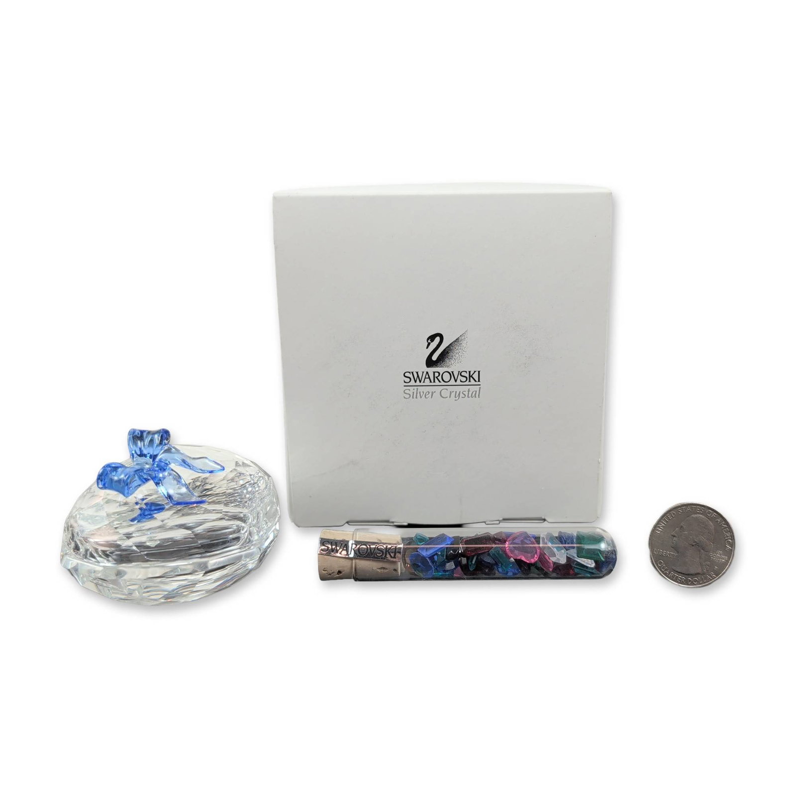 Swarovski Crystal Sweet Heart Jewel Box with Vial of Crystals (1 of 5)