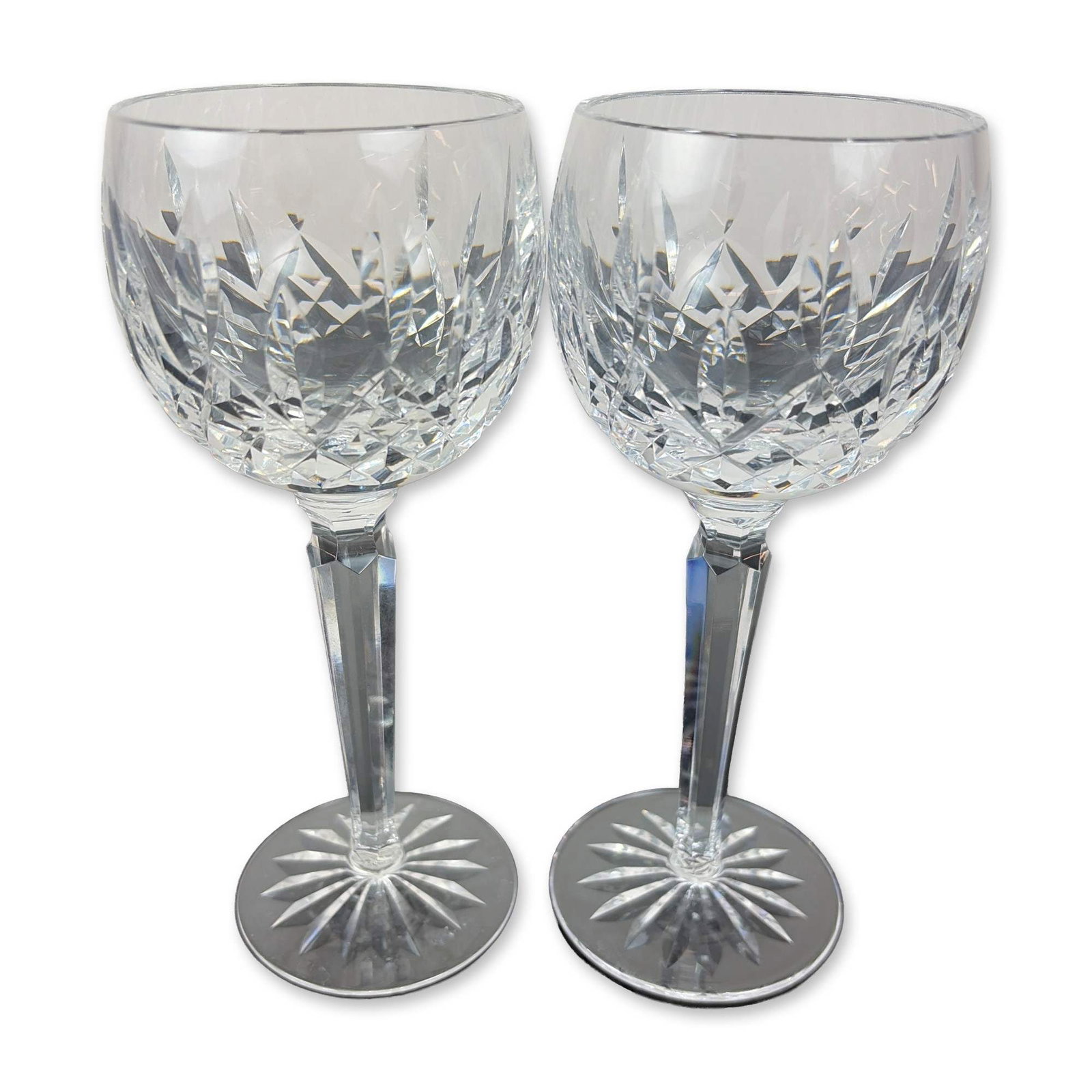 Pair of Waterford Crystal Lismore Hock Wine Glasses (1 of 2)
