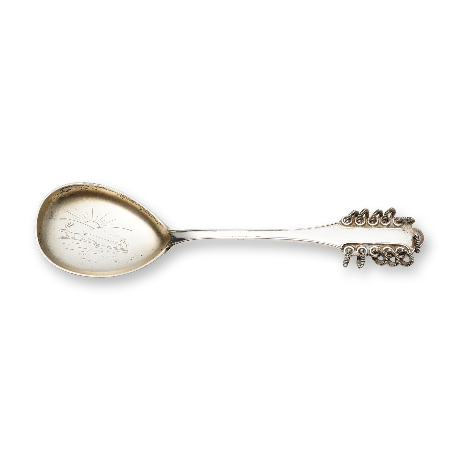 Finnish Sami Style Silver Wedding Spoon c. 1956 (1 of 3)