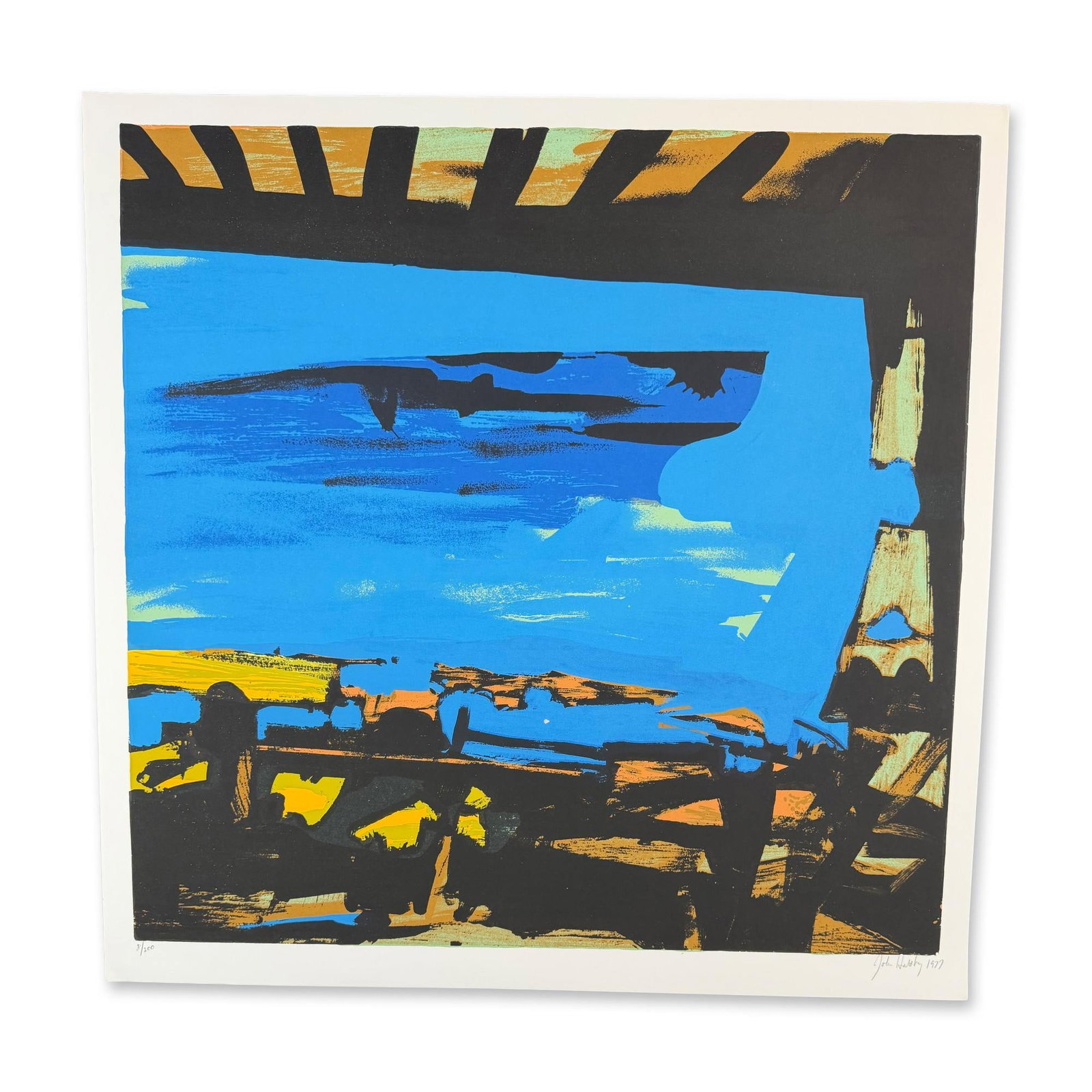 John Hultberg (American 1922-2005) Serigraph Sinking Ship signed (1 of 4)
