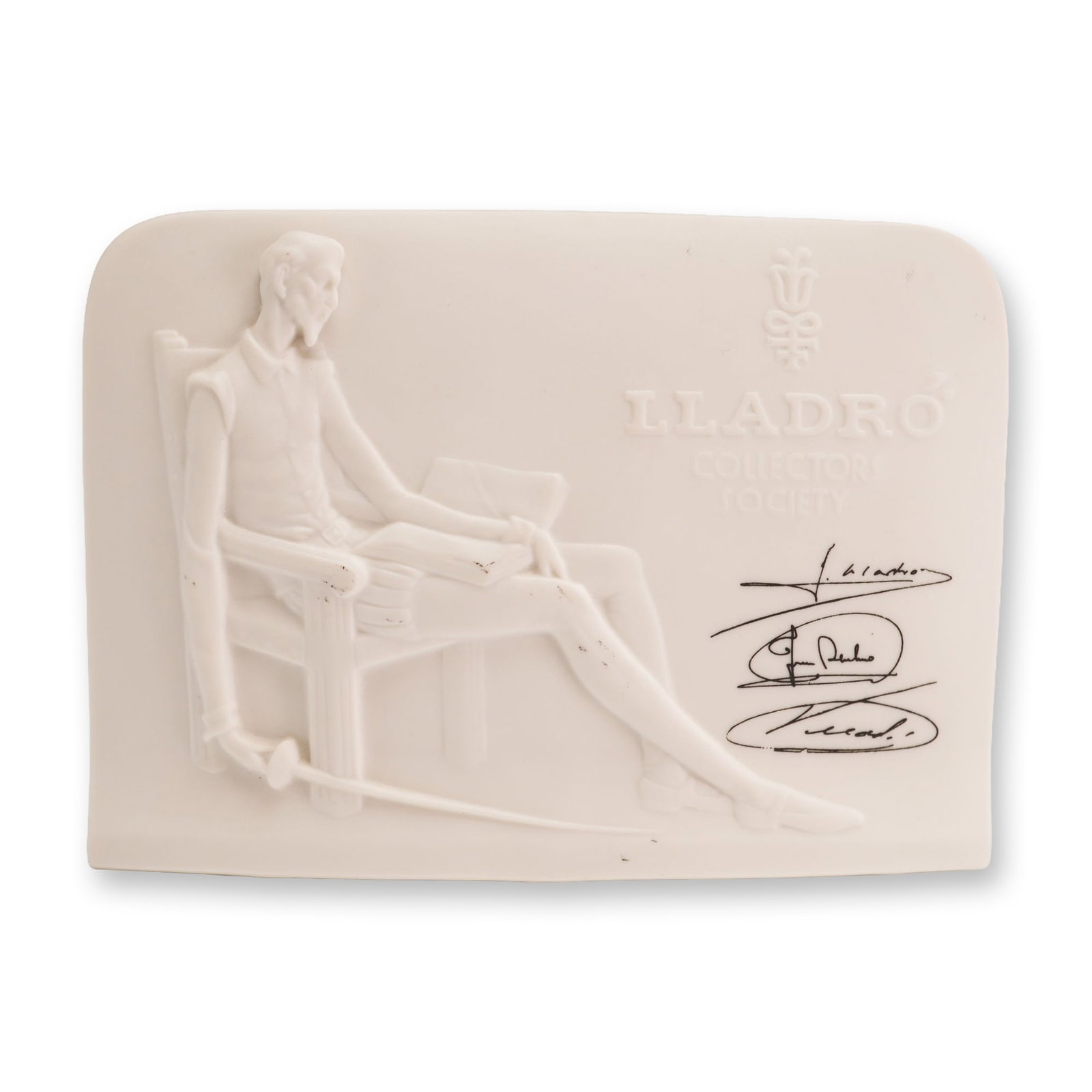 Lladro Matte Porcelain Charter Member Plaque, Don Quixote 01017601 (1 of 3)