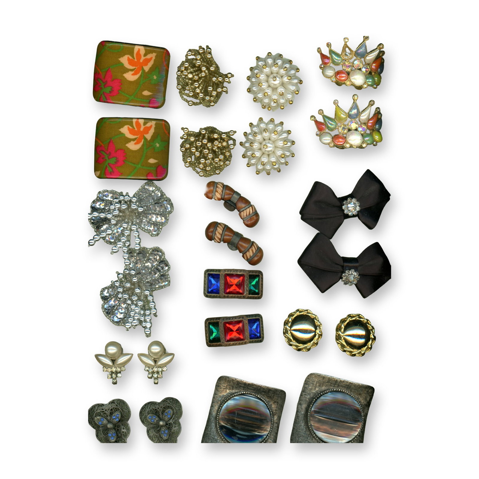 A CARD OF SHOE BUCKLES IN PAIRS (1 of 4)