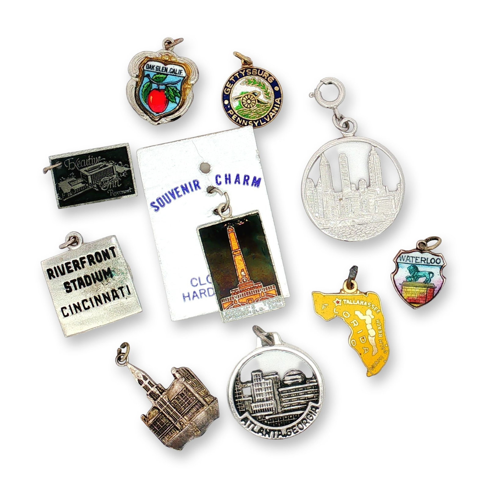 10pc U.S. and Belgian Souvenir Charms (1 of 3)