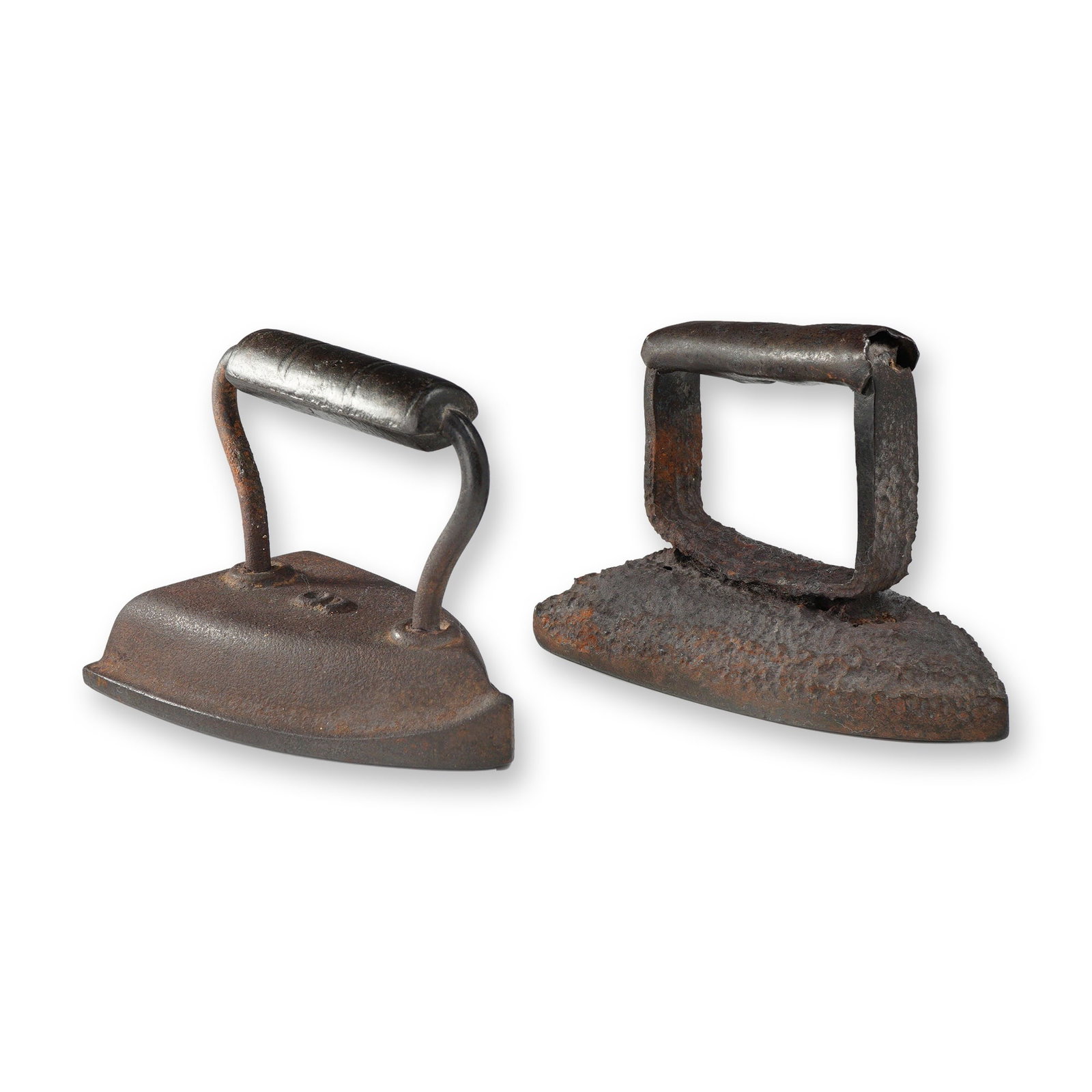 Two Antique Cast Iron Sad Irons (1 of 3)