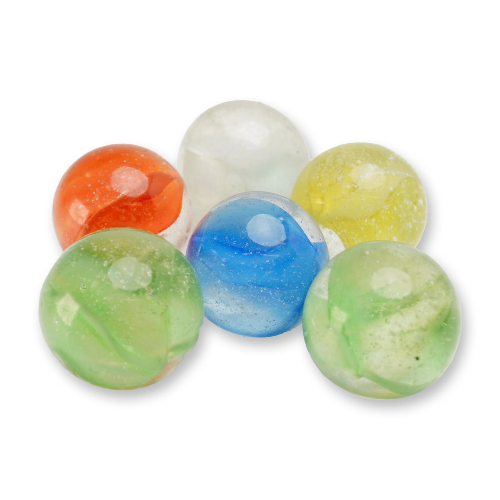 6pc Swirl Glass Shooter Marbles (1 of 3)