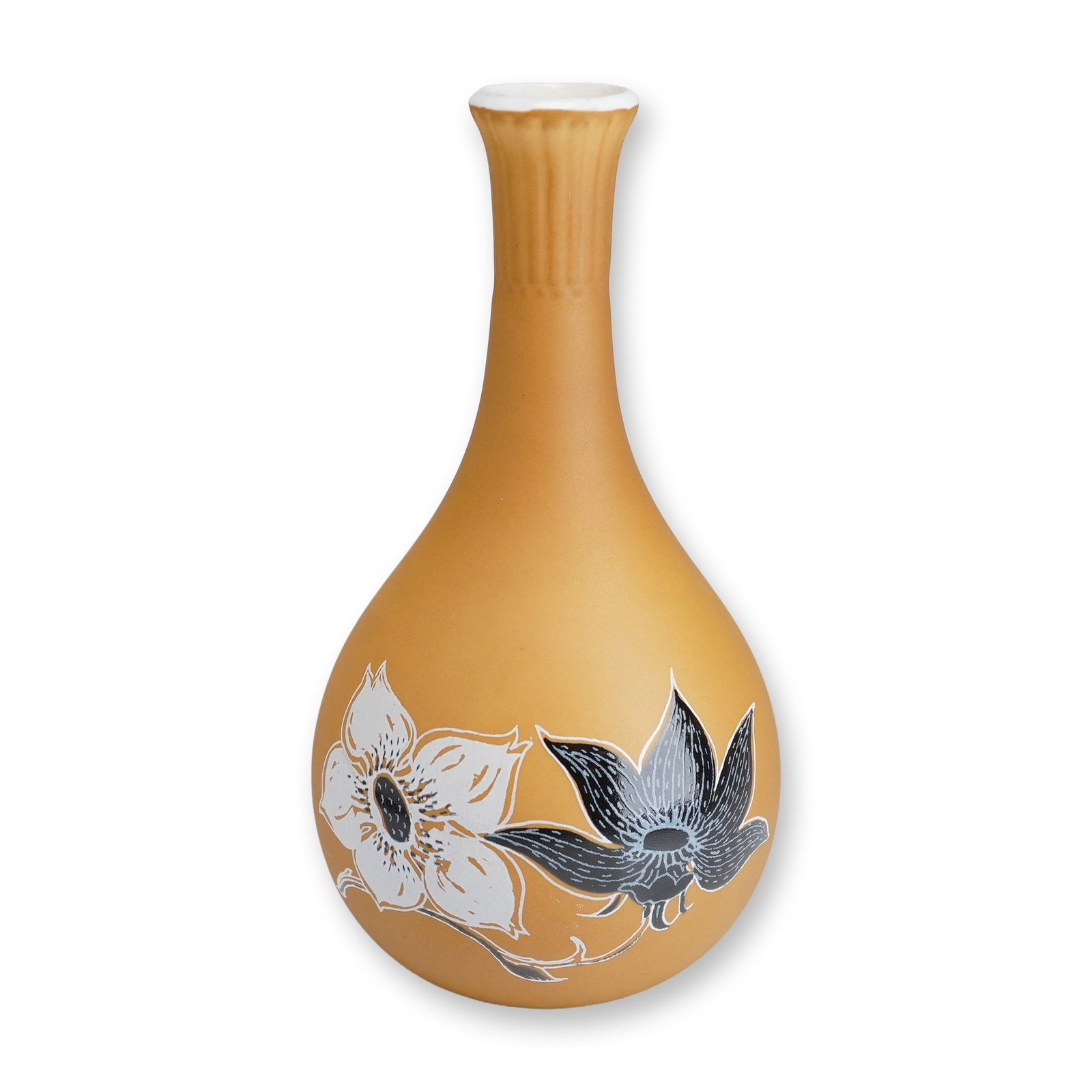 Wedgwood Bone China Old Gold Camelia Bud Vase Designed by Susie Cooper (1 of 3)