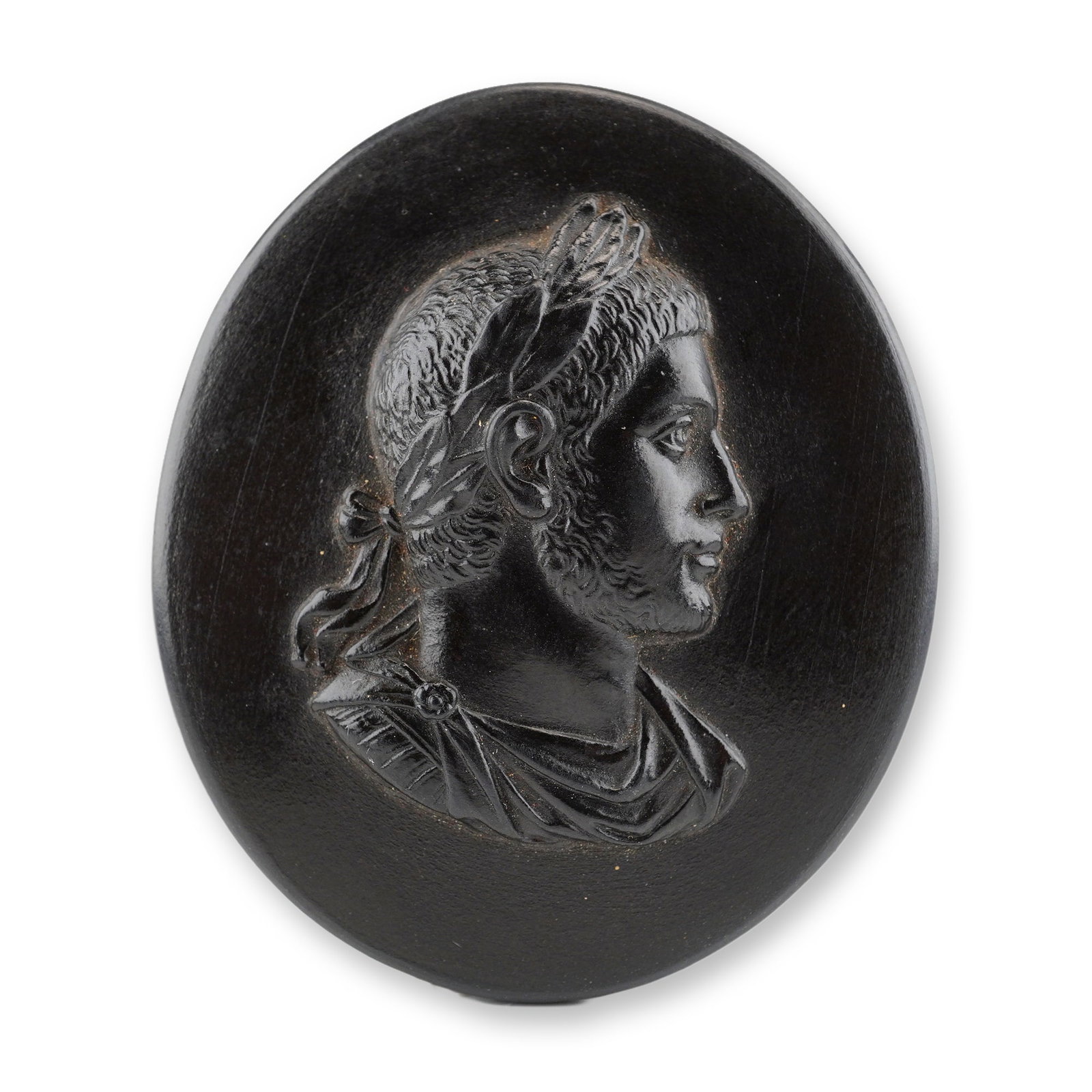 Wedgwood Black Basalt Oval Portrait Medallion of Severus Alexander (1 of 3)
