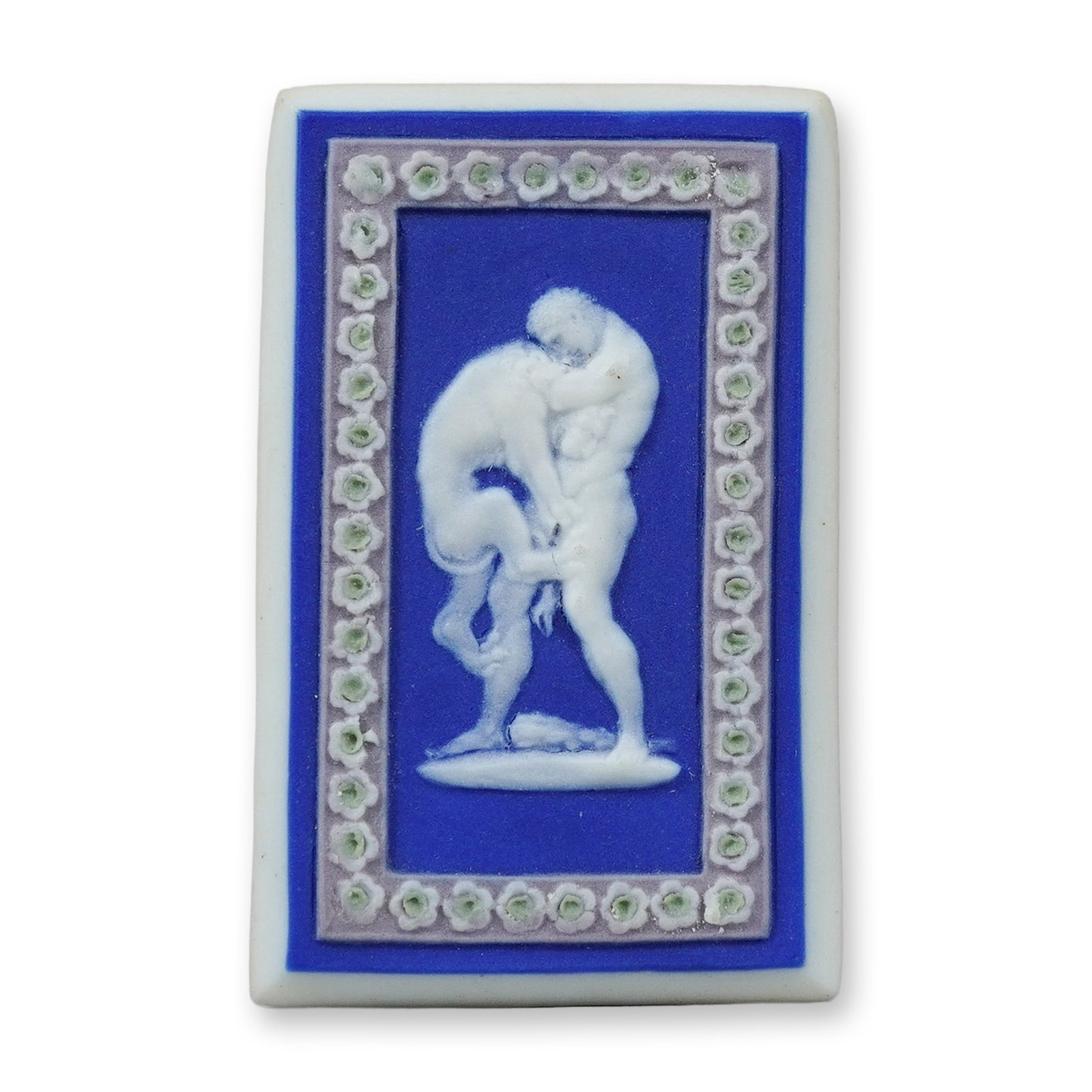 Wedgwood Quadricolor Jasperware Dip Rectangular Medallion, Heracles and Nemean Lion (1 of 3)