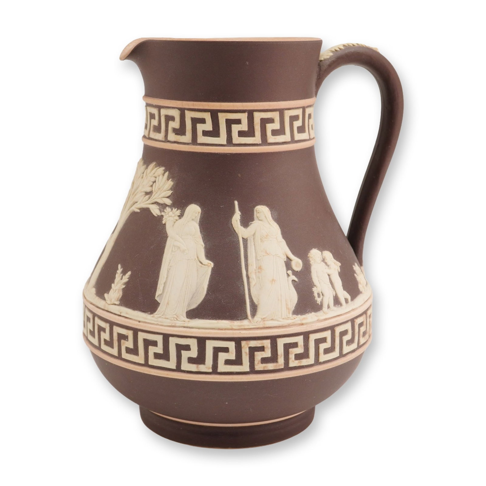 Wedgwood Etruscan Chocolate Brown Jasperware Pitcher (1 of 4)