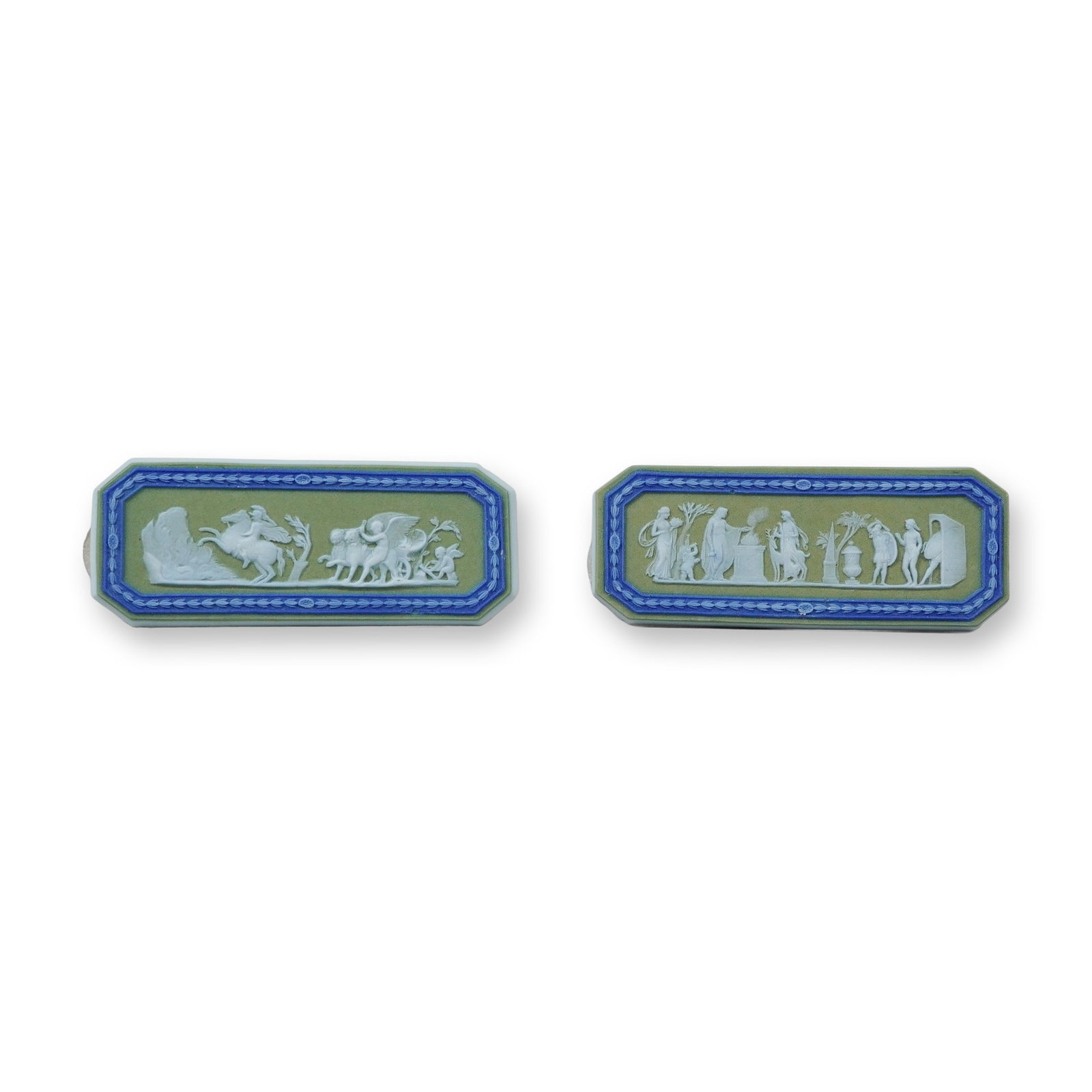 A Pair of Wedgwood Tricolor Jasperware Dip Cameo Plaques (1 of 4)