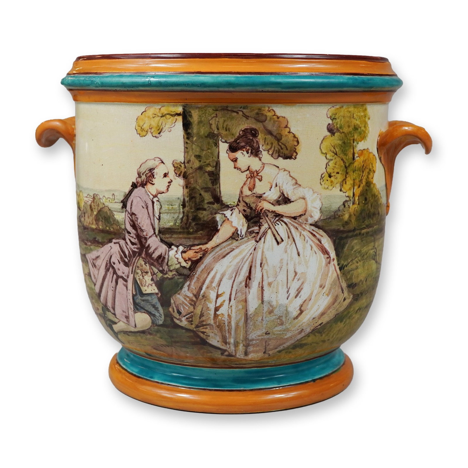 Wedgwood Tin-Glazed Earthenware Cachepot in the Rococo Style (1 of 3)