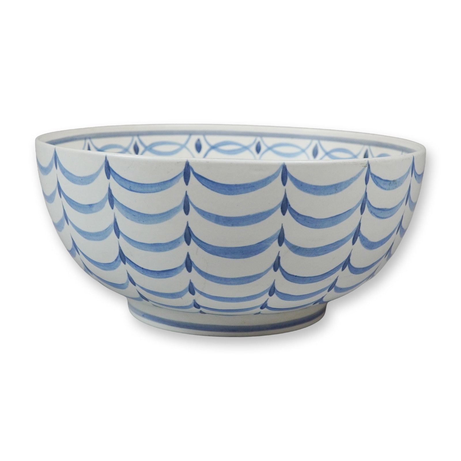 Wedgwood Hand-Painted Underglaze Blue Earthenware Serving Bowl (1 of 3)