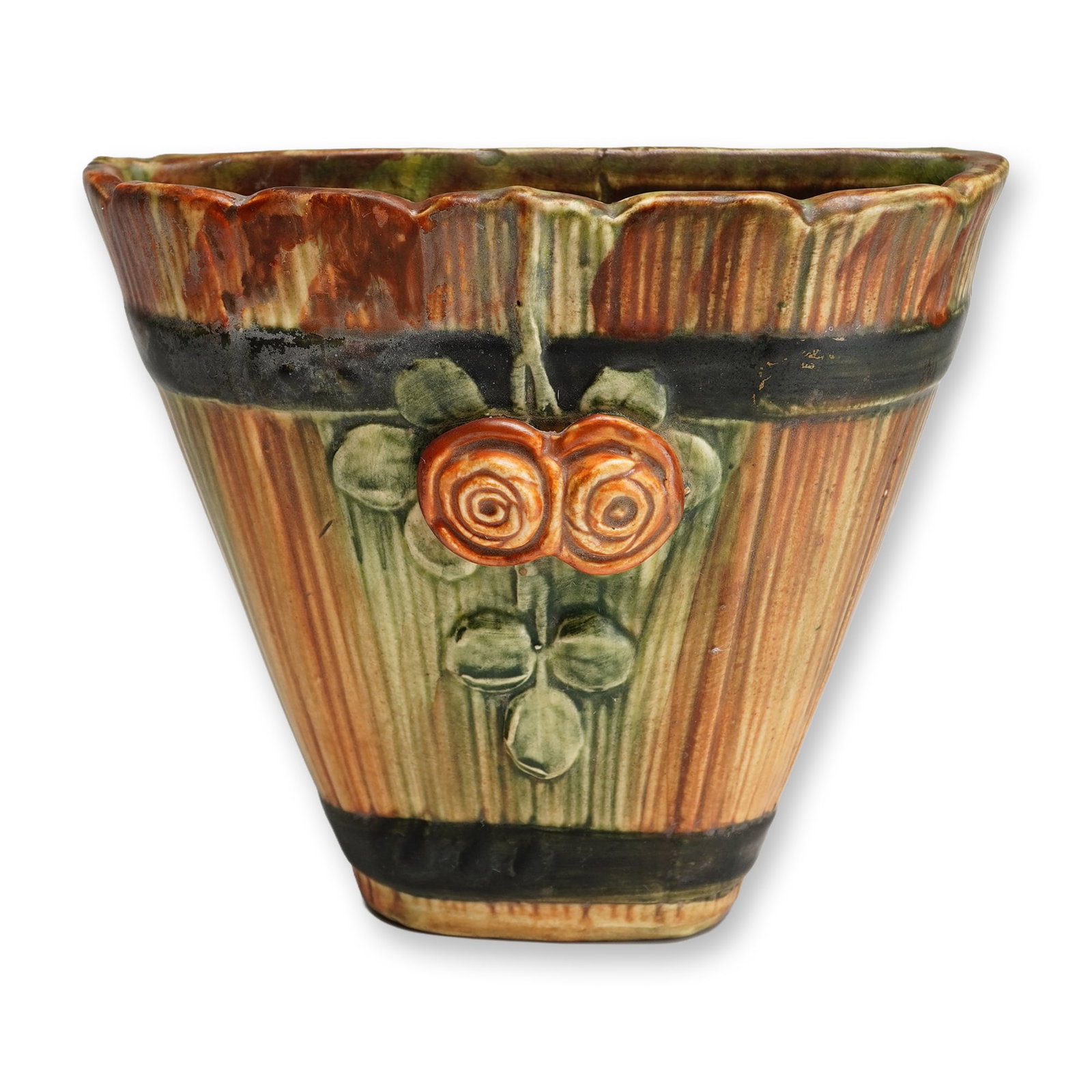 Weller Pottery Wall Pocket, Woodrose (1 of 3)