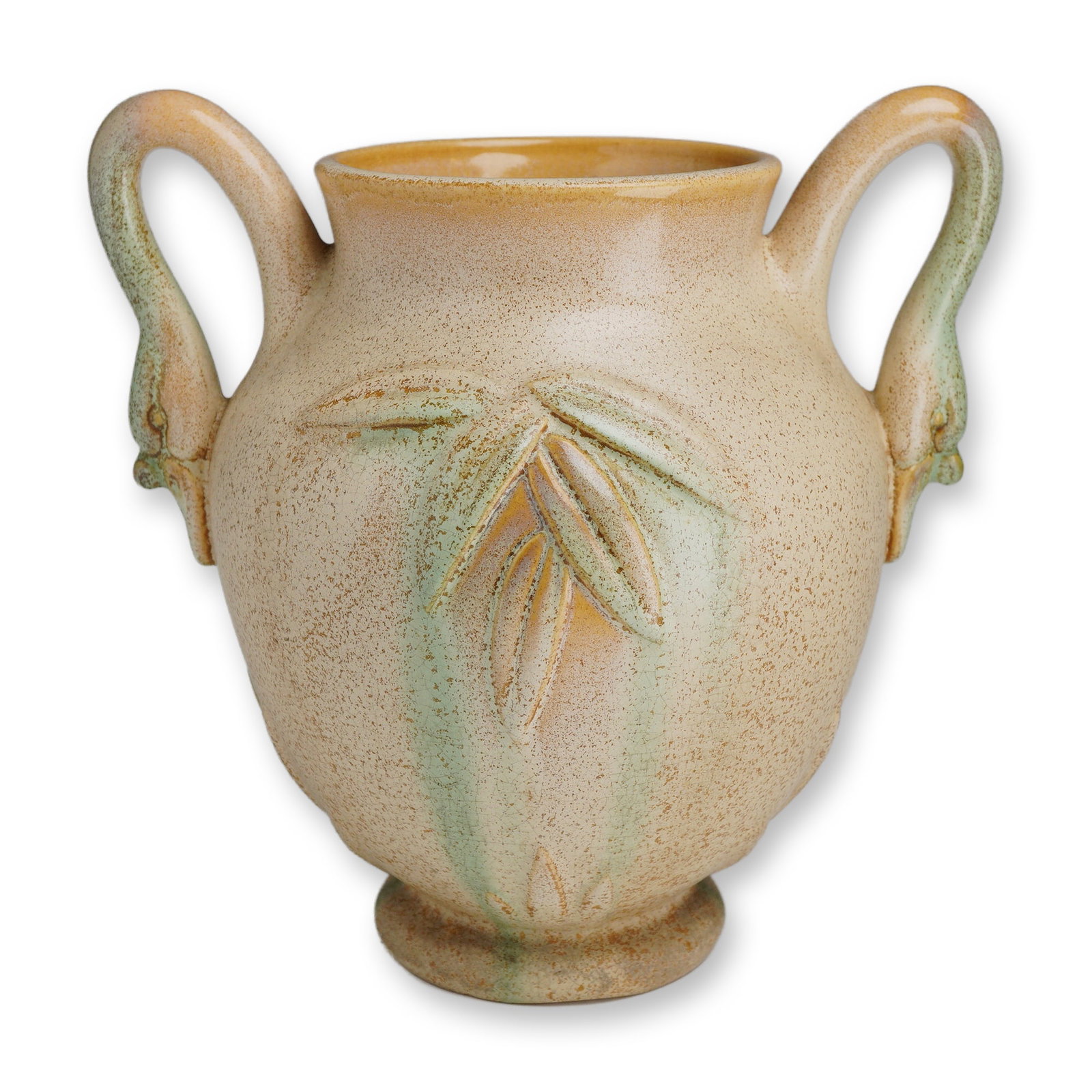 Weller Pottery Vase with Swan Head Handles, Patricia (1 of 4)