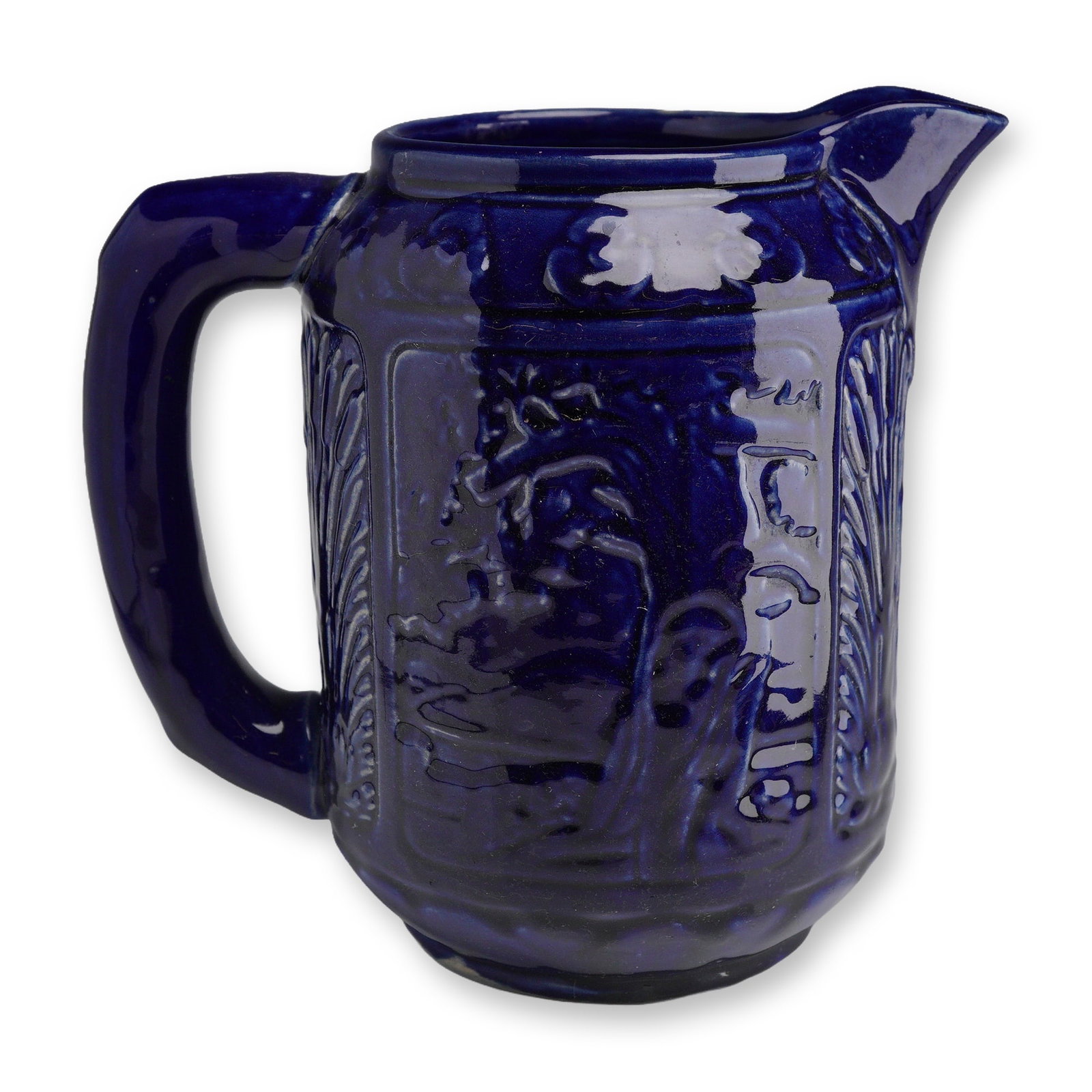 Weller Pottery Cobalt Blue Kingfisher Pitcher, Zona (1 of 4)